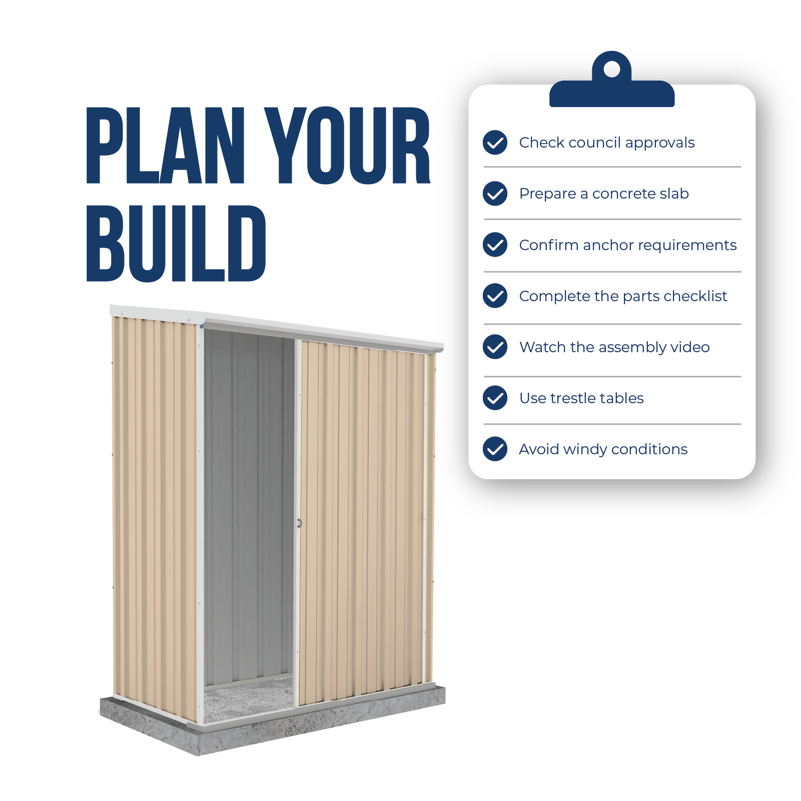 1.52mW x 0.78mD x 1.95mH Garden Shed Ezislider Single Door
