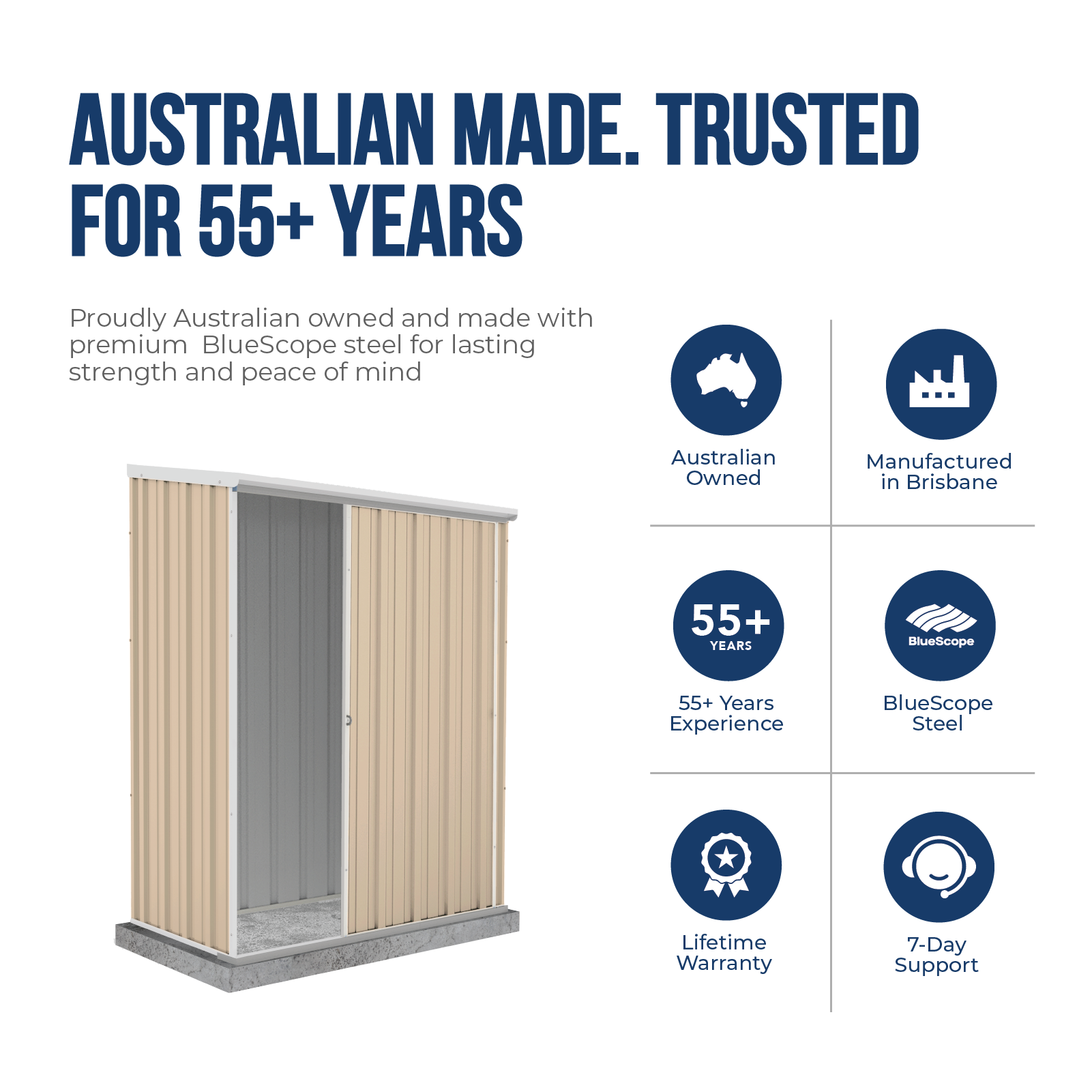 1.52mW x 0.78mD x 1.95mH Garden Shed Ezislider Single Door