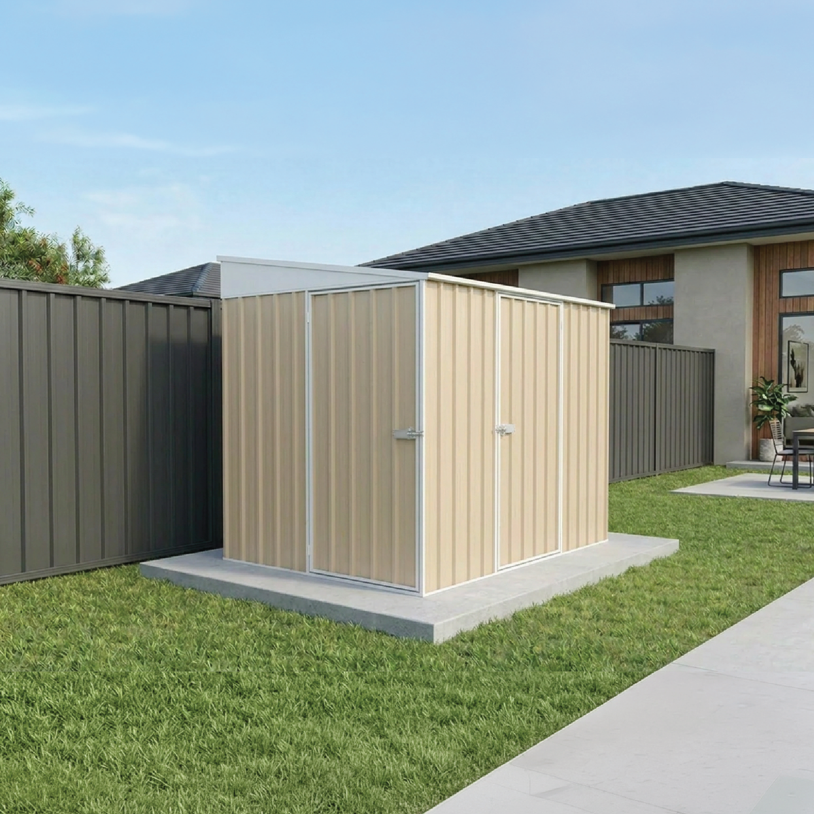 1.52mW x 2.26mD x 2.06mH Garden Shed Narrow Two Door