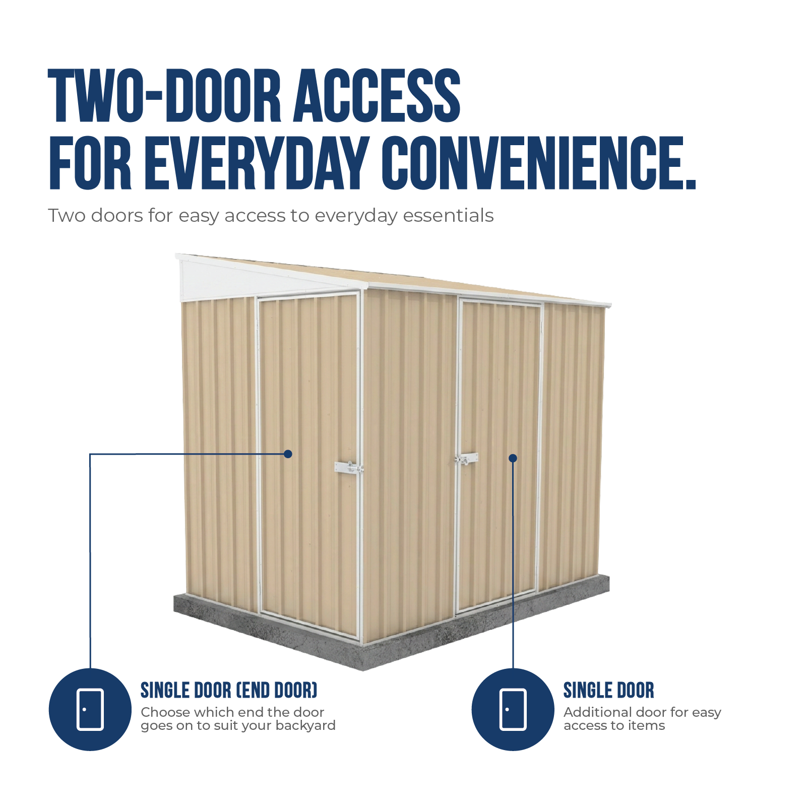 1.52mW x 2.26mD x 2.06mH Garden Shed Narrow Two Door