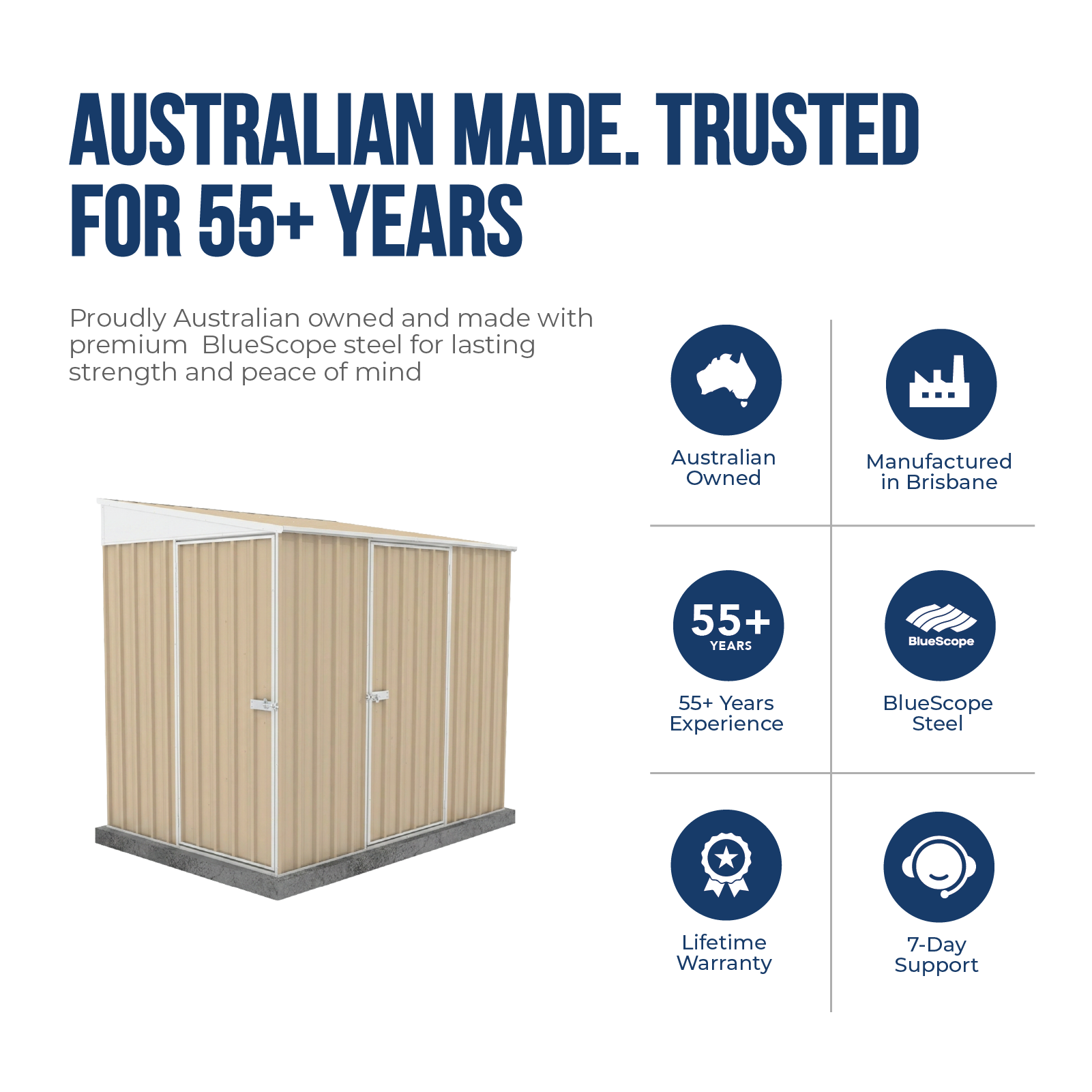 1.52mW x 2.26mD x 2.06mH Garden Shed Narrow Two Door