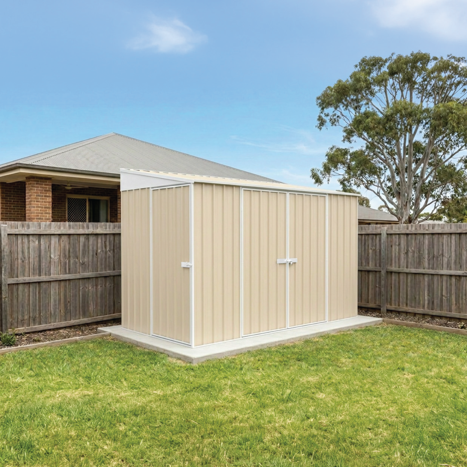 1.52mW x 3.00mD x 2.06mH Garden Shed Narrow Three Door