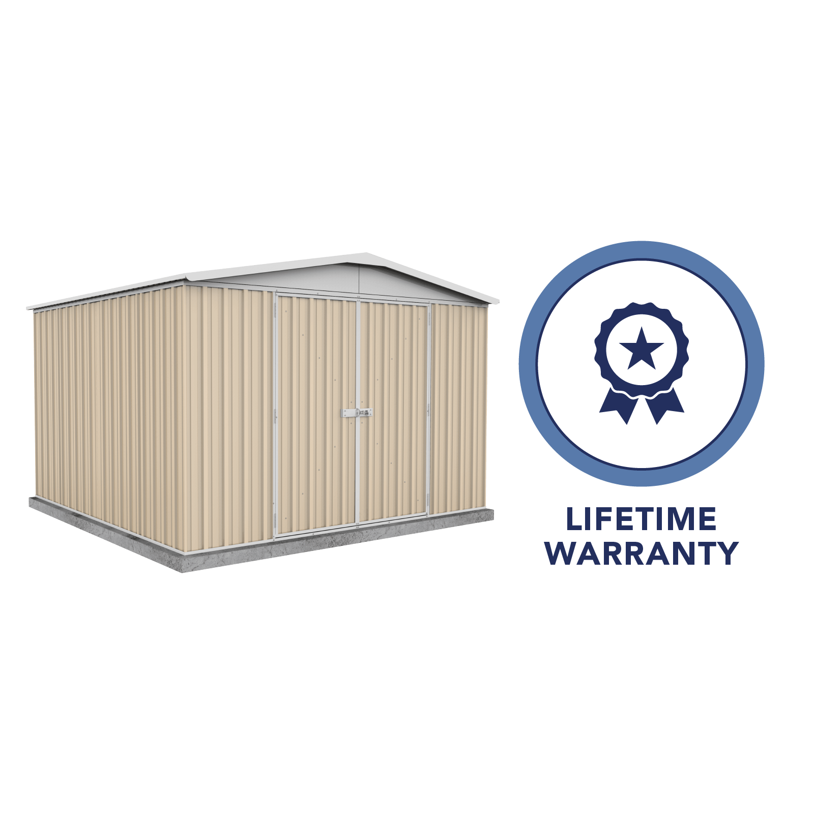 3.00mW x 2.92mD x 2.06mH Garden Shed Regent Double Door