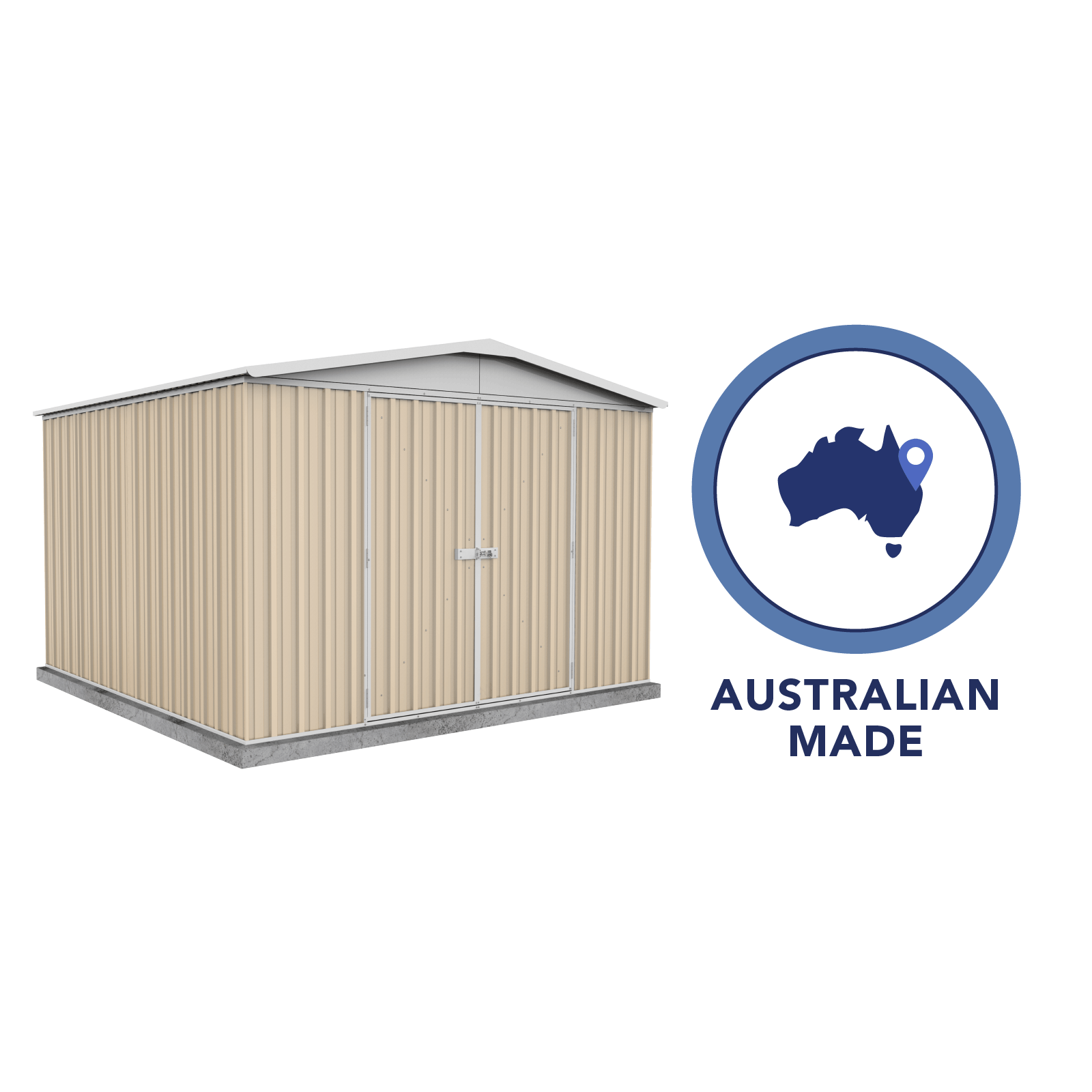 3.00mW x 2.92mD x 2.06mH Garden Shed Regent Double Door