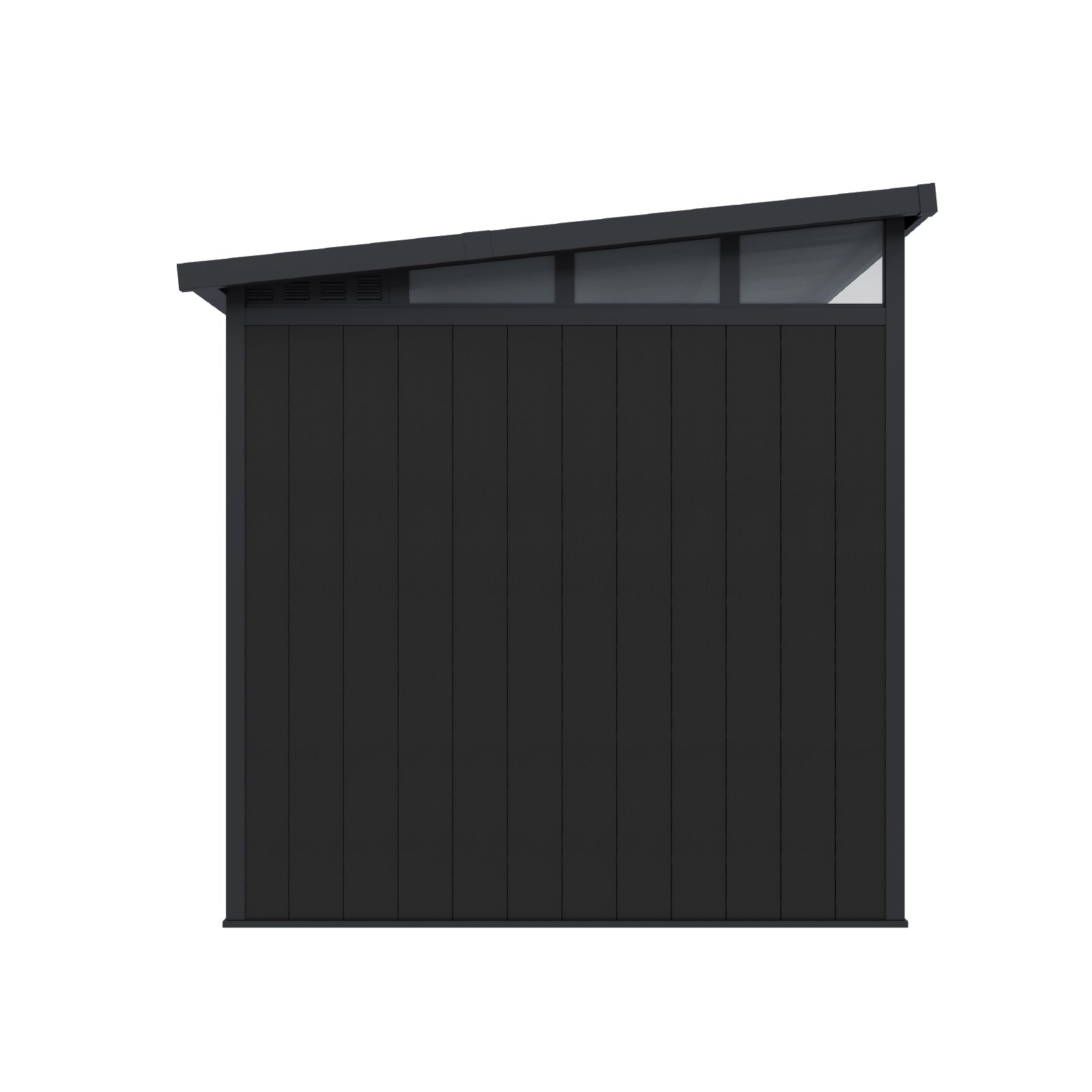2.13mW x 2.13mD x 2.26mH Garden Shed Cabana Double Door Dark Grey