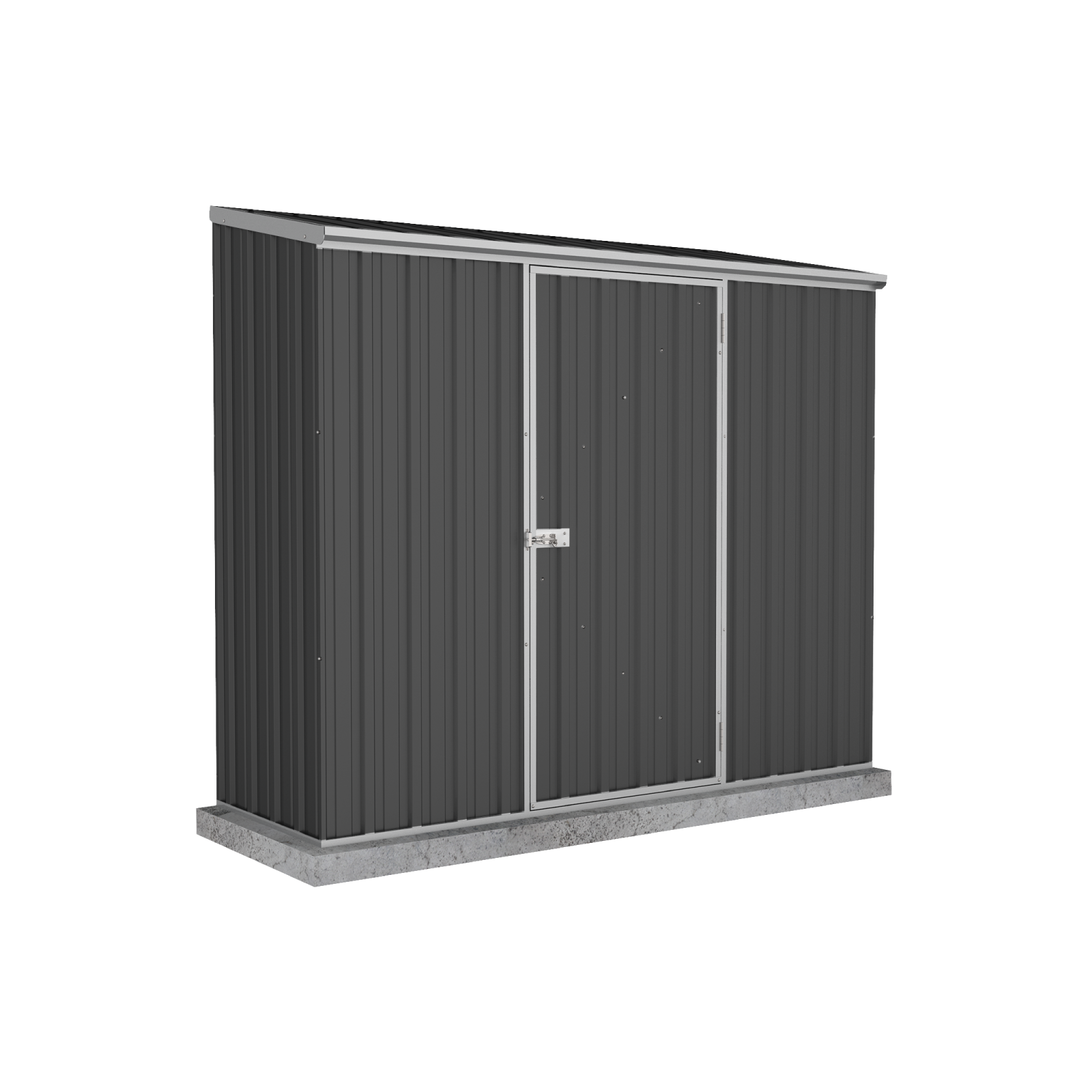 2.26mW x 0.78mD x 1.95mH Garden Shed Space Saver Single Door with Anchors