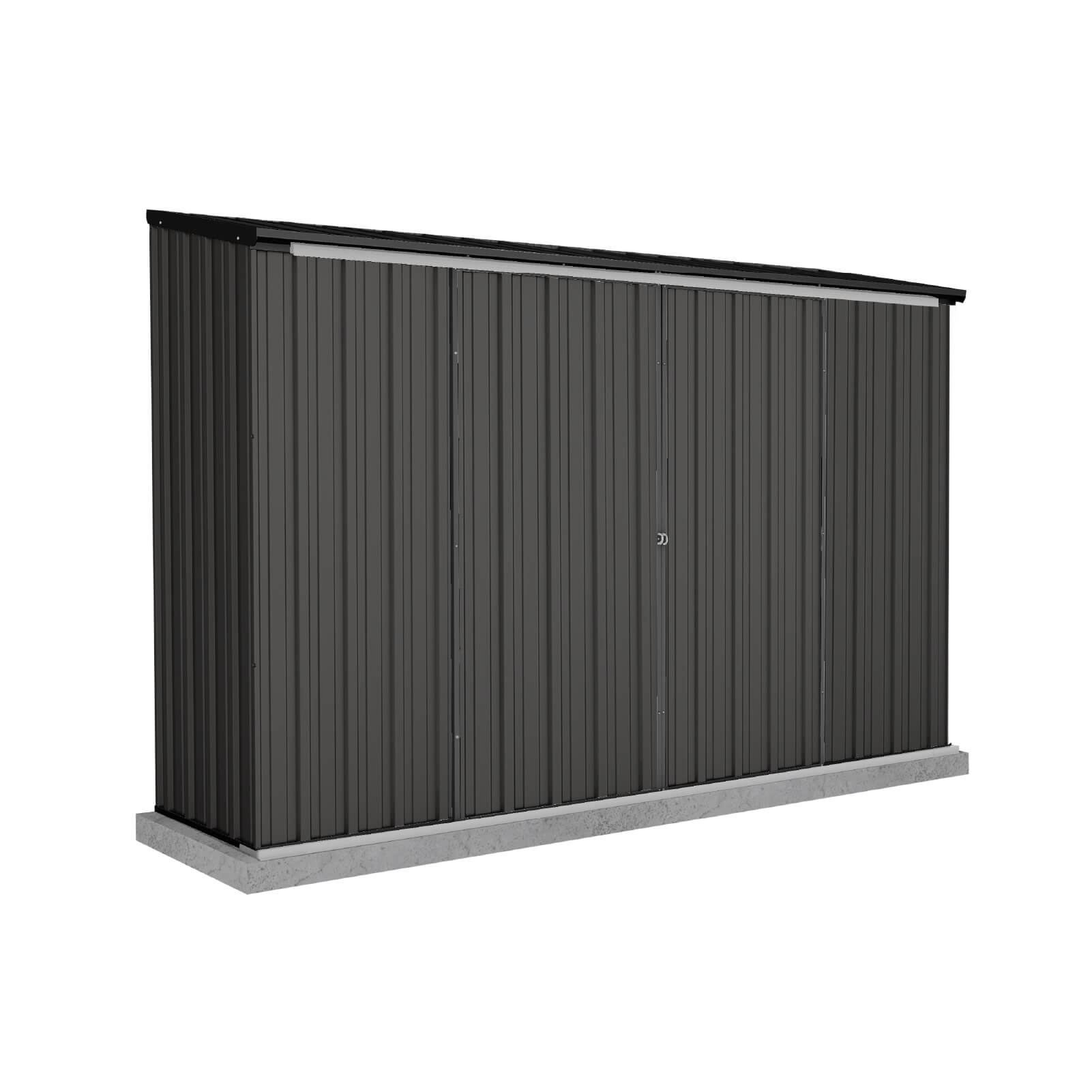 Outlet - 3.00mW x 0.78mD x 1.95mH Garden Shed Ezislider Double Sliding Door Monument With MN Channels
