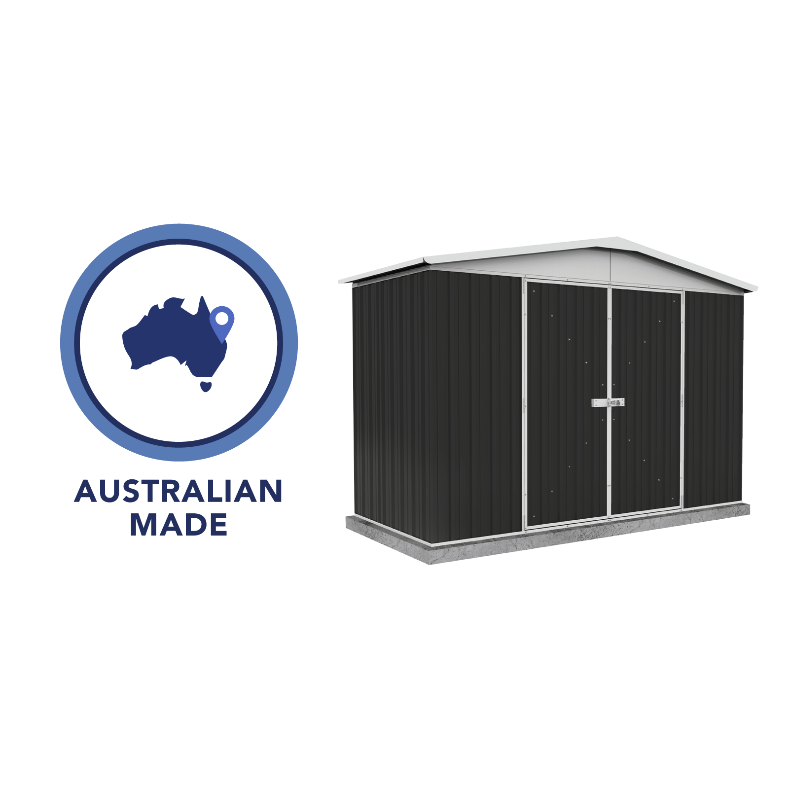 3.00mW x 1.44mD x 2.06mH Garden Shed Regent Double Door