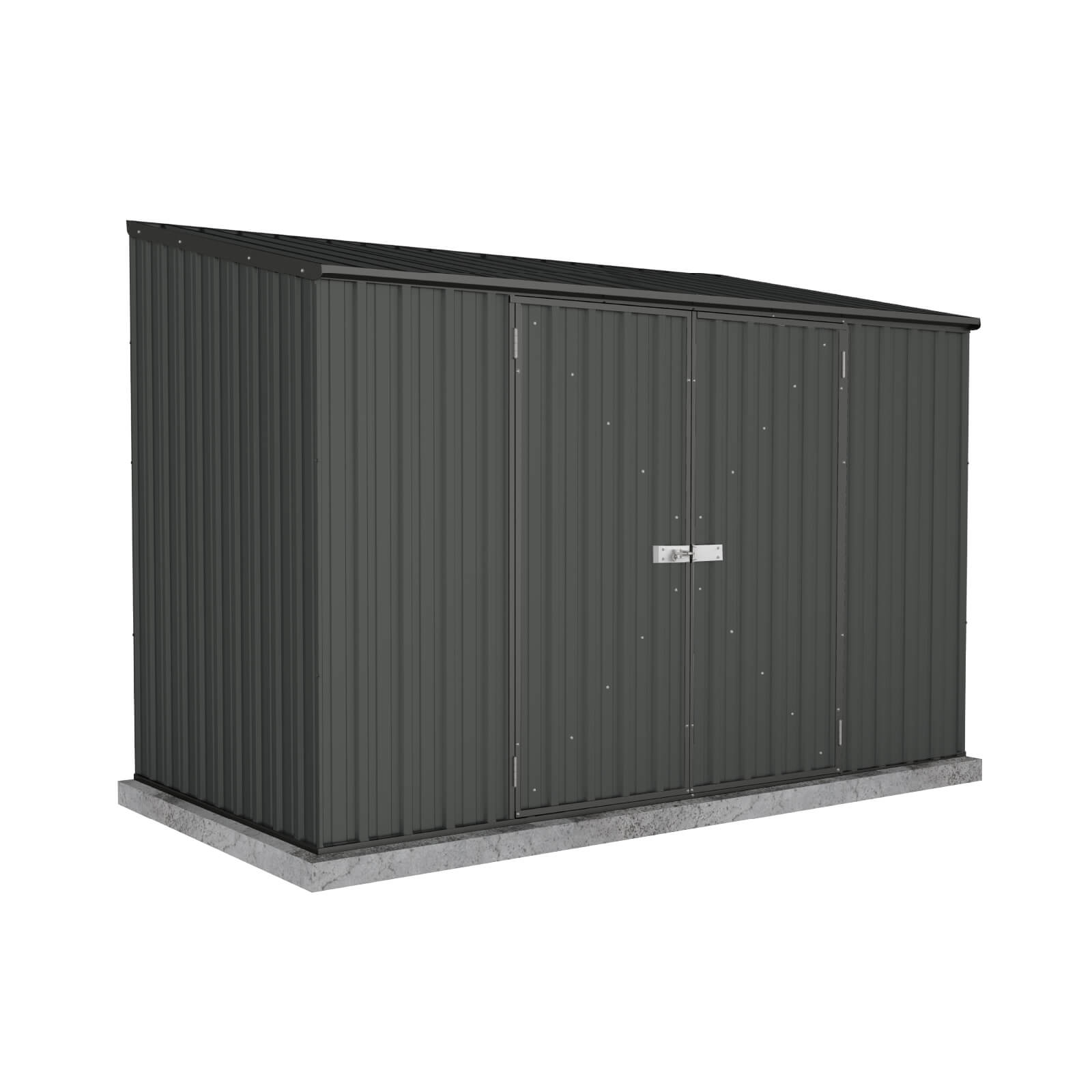 Outlet - 3.00mW x 1.52mD x 2.08mH Space Saver Garden Shed - Double Door Monument with MN Channels