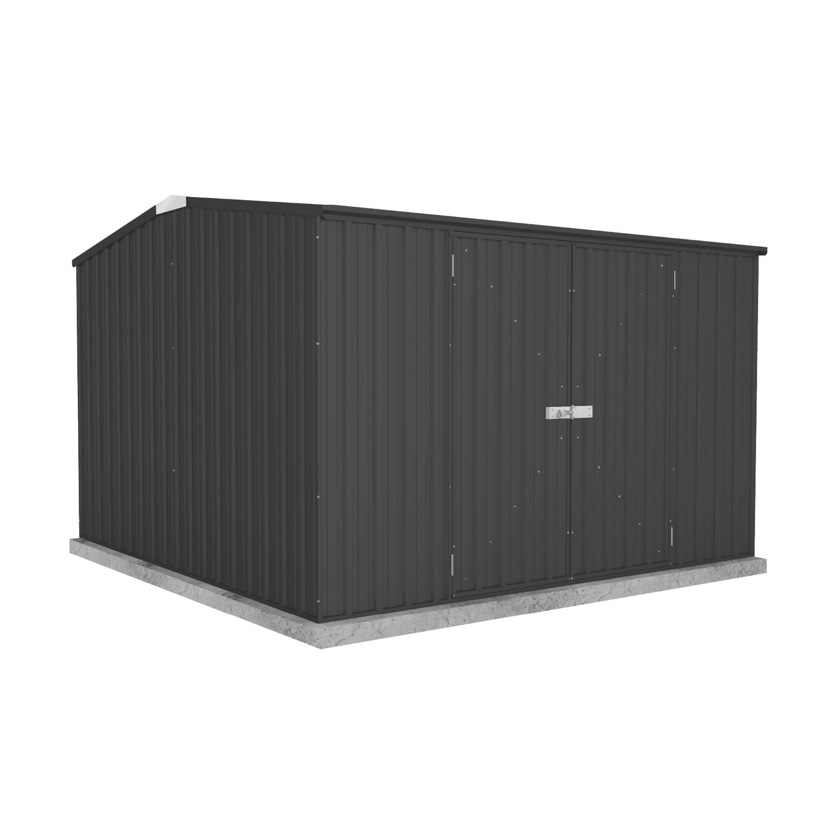 Outlet - 3.00mW x 3.00mD x 2.06mH Premier Garden Shed - Double Door Monument with MN Channels