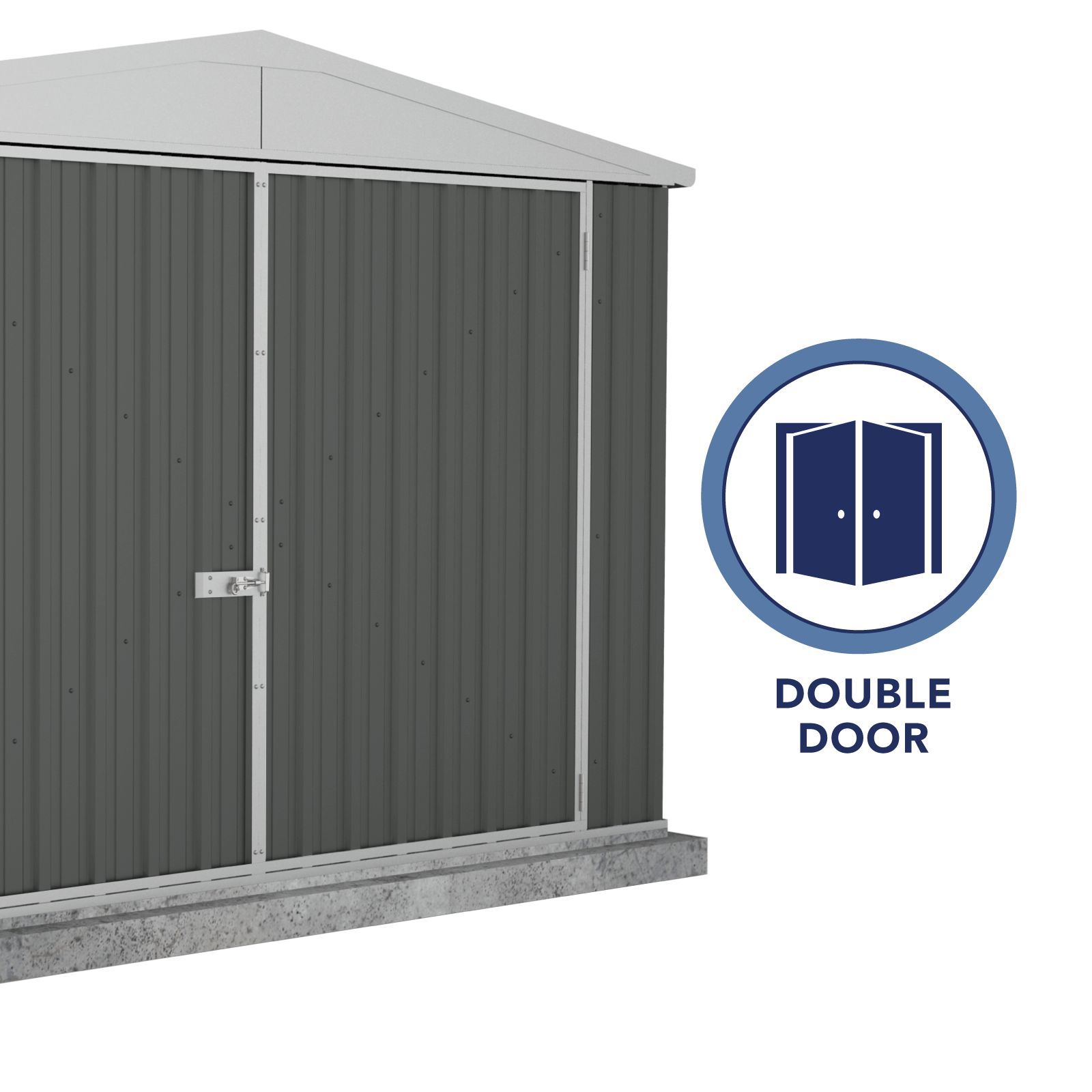 3.00mW x 4.48mD x 2.06mH Garden Shed Utility Double Door