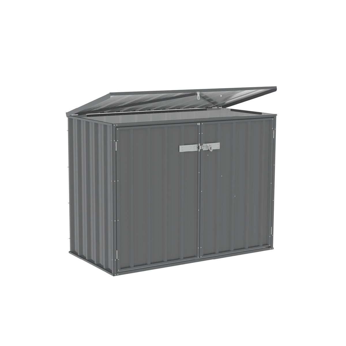 1.52mW x 0.78mD x 1.15mH Monument Bin Cover Double Door with Anchors