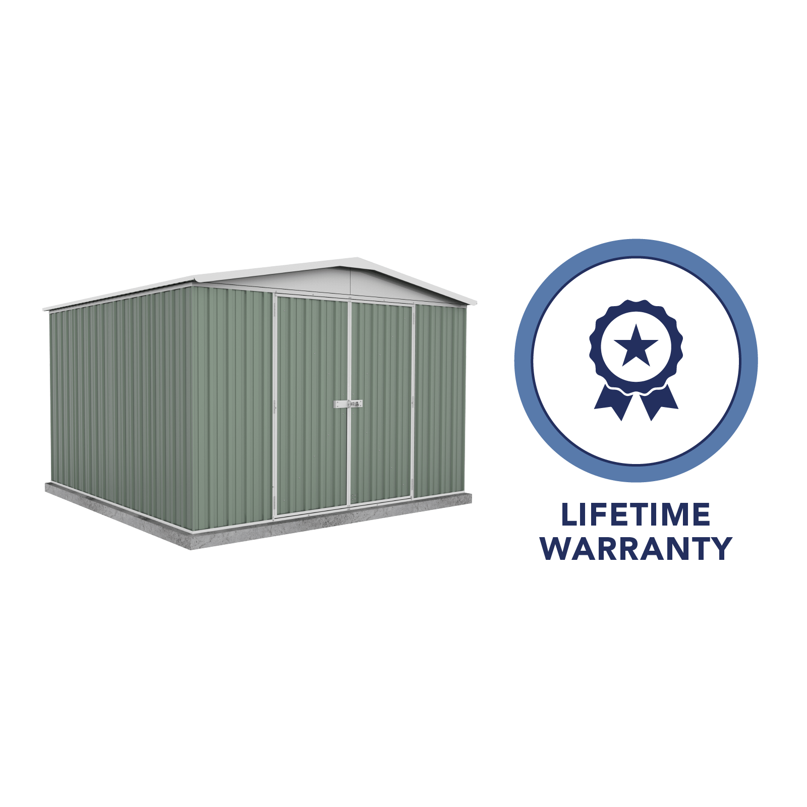 3.00mW x 2.92mD x 2.06mH Garden Shed Regent Double Door
