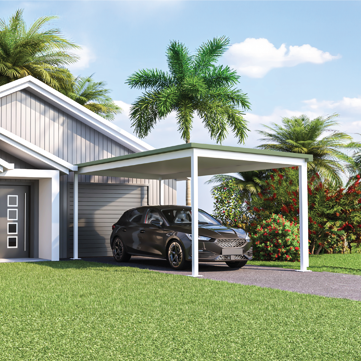 3.11mW x 6.12mD x 2.60mH Insulated Single Skillion Carport