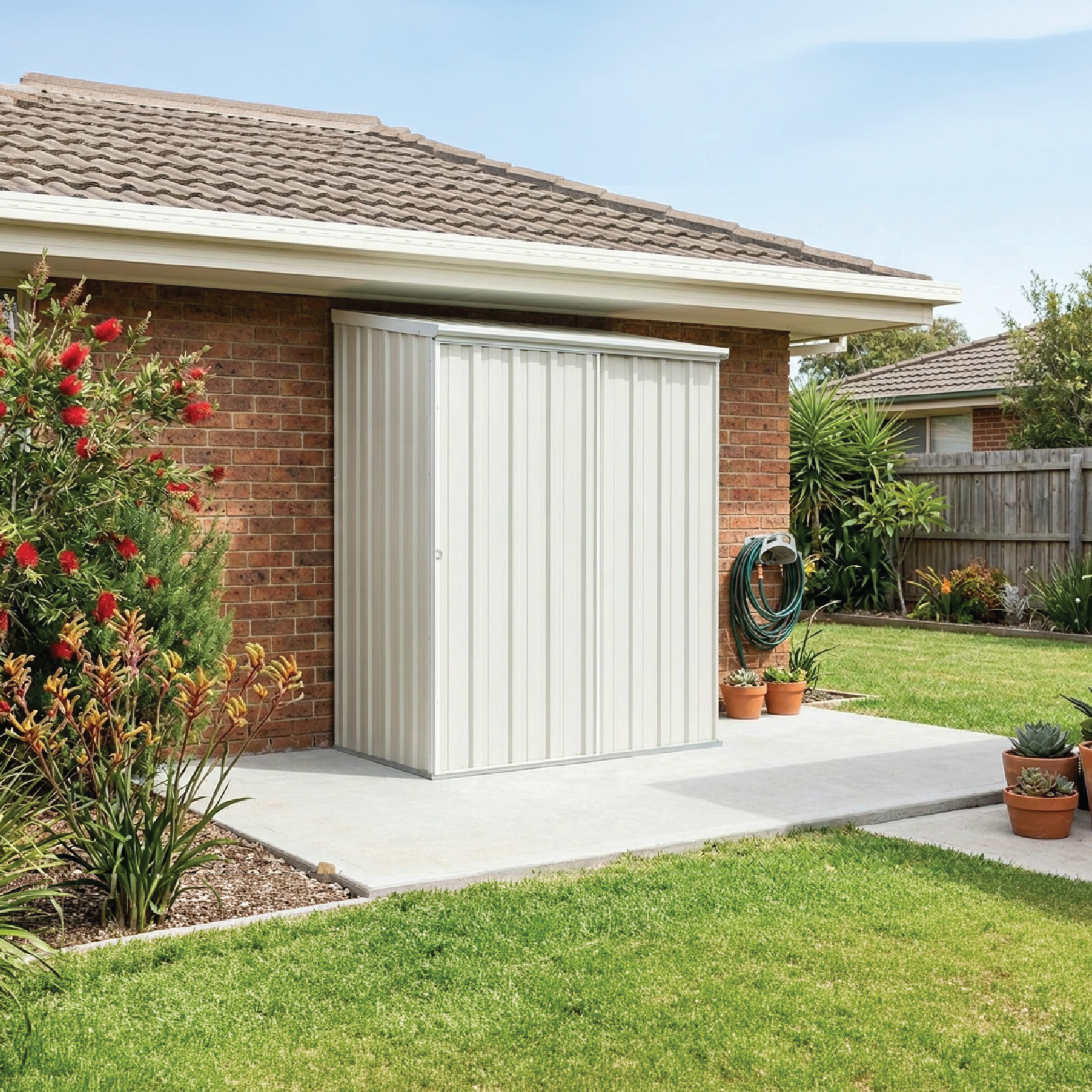 1.52mW x 0.78mD x 1.95mH Garden Shed Ezislider Single Door