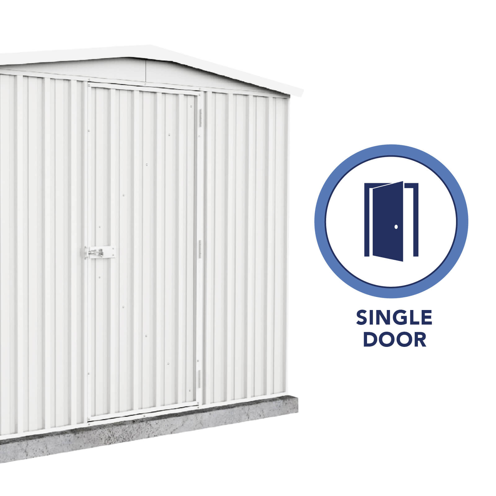 2.26mW x 1.44mD x 2.00mH Garden Shed Regent Single Door