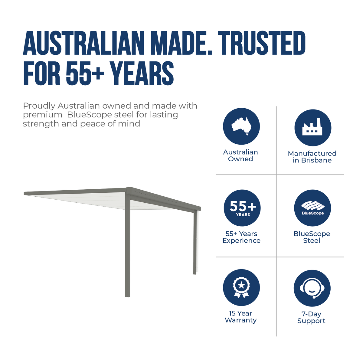 6.00mW x 3.00mD x 2.40mH/3.00mH Insulated Patio Cover