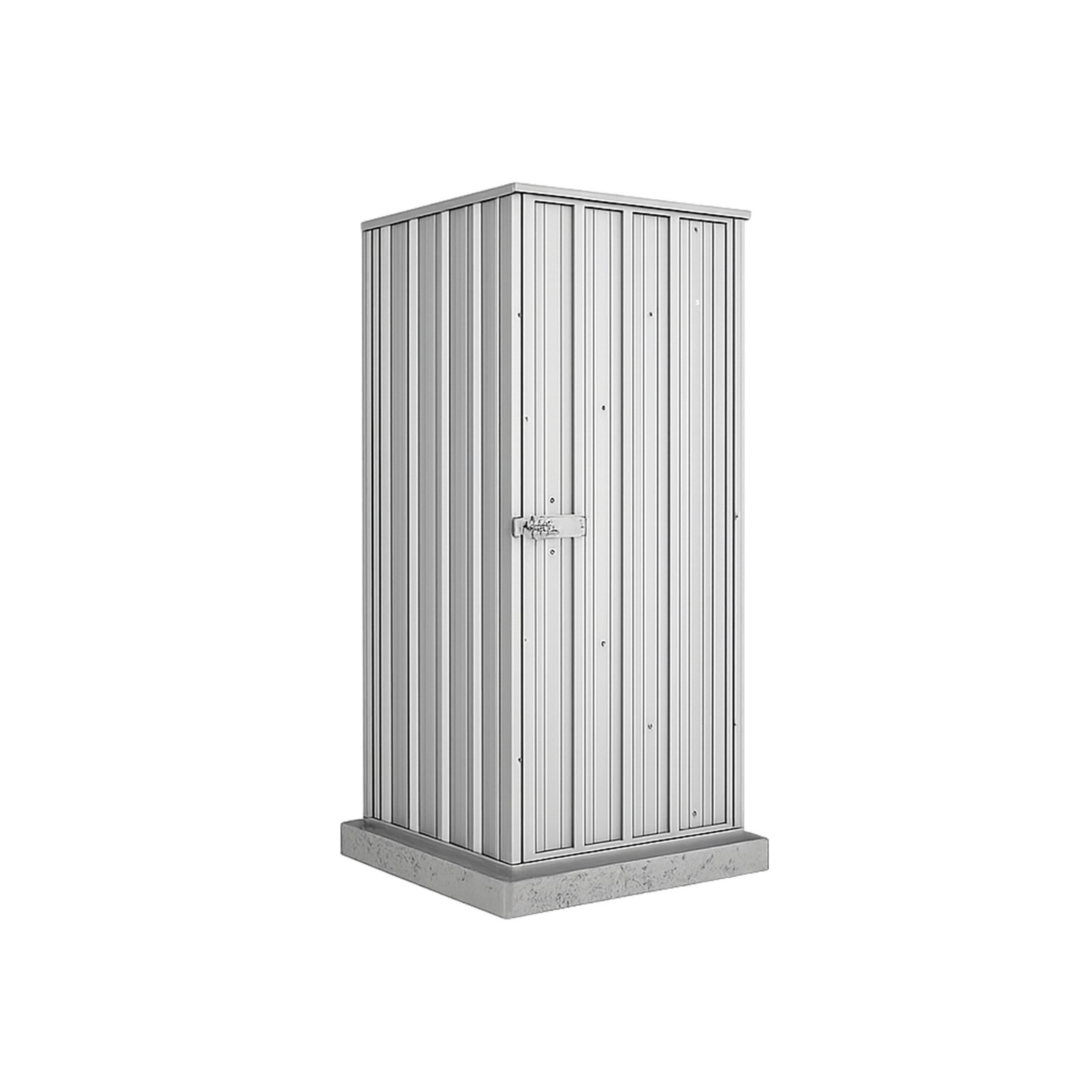 0.78mW x 0.78mD x 1.80mH Garden Shed Basic Single Door Zincalume