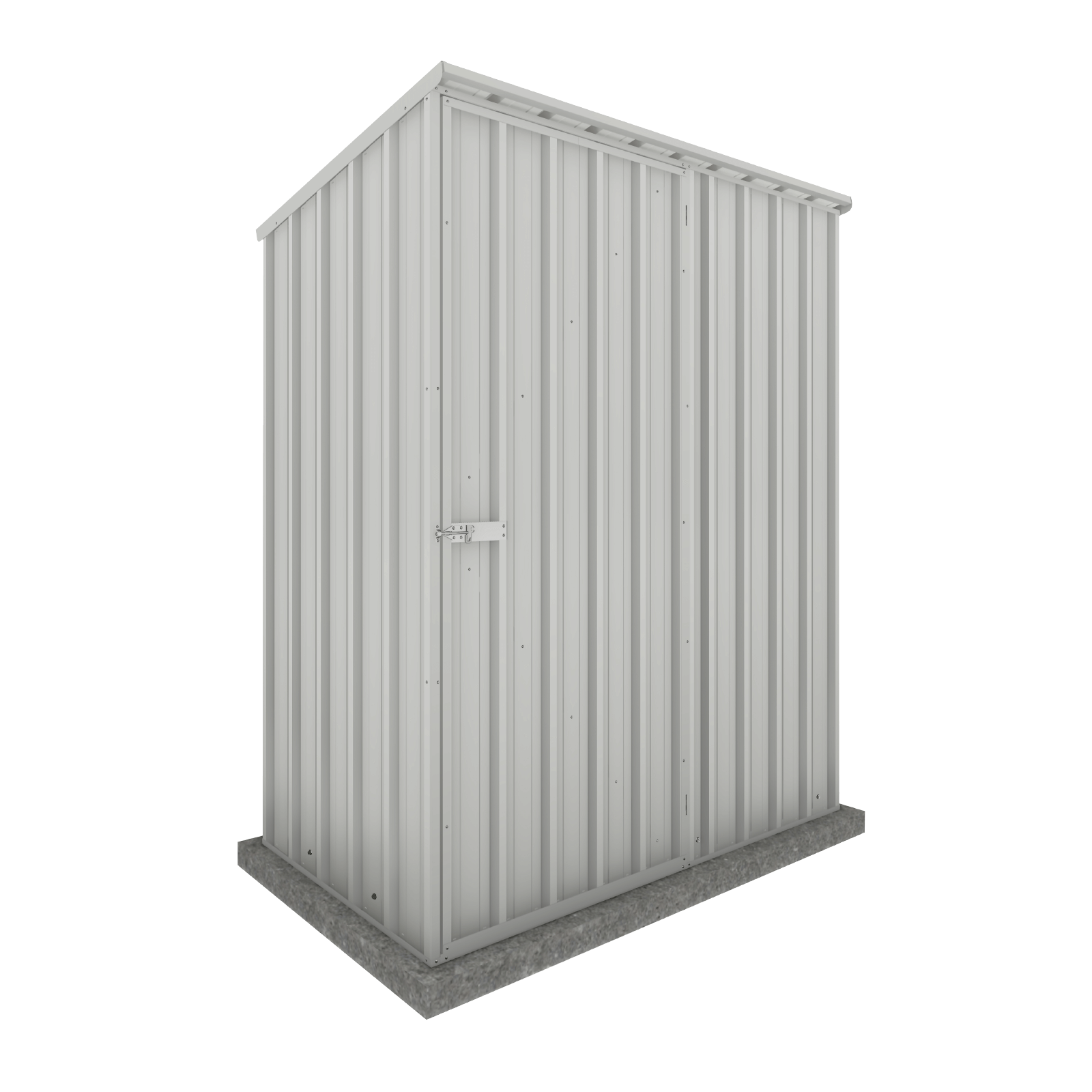 1.52mW x 0.78mD x 1.80mH Garden Shed Reverse Skillion Single Door Zincalume