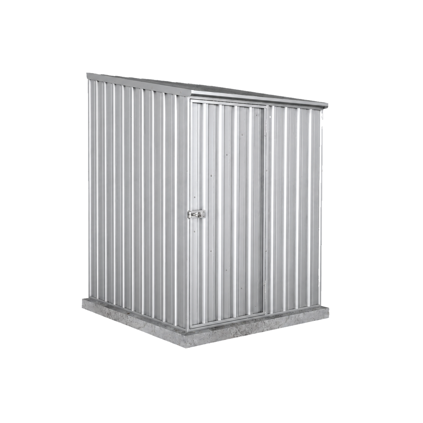 1.52mW x 1.52mD x 2.08mH Garden Shed Space Saver Single Door Zincalume