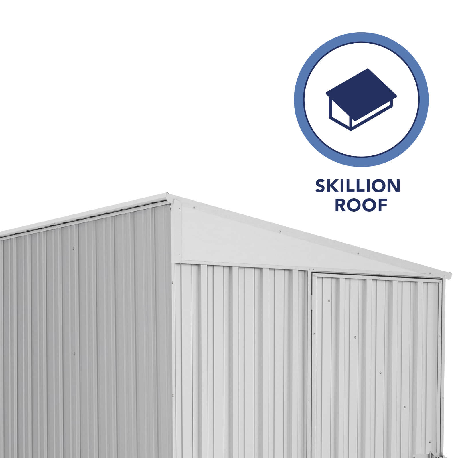 1.52mW x 2.26mD x 2.06mH Garden Shed Narrow Single Door Zincalume