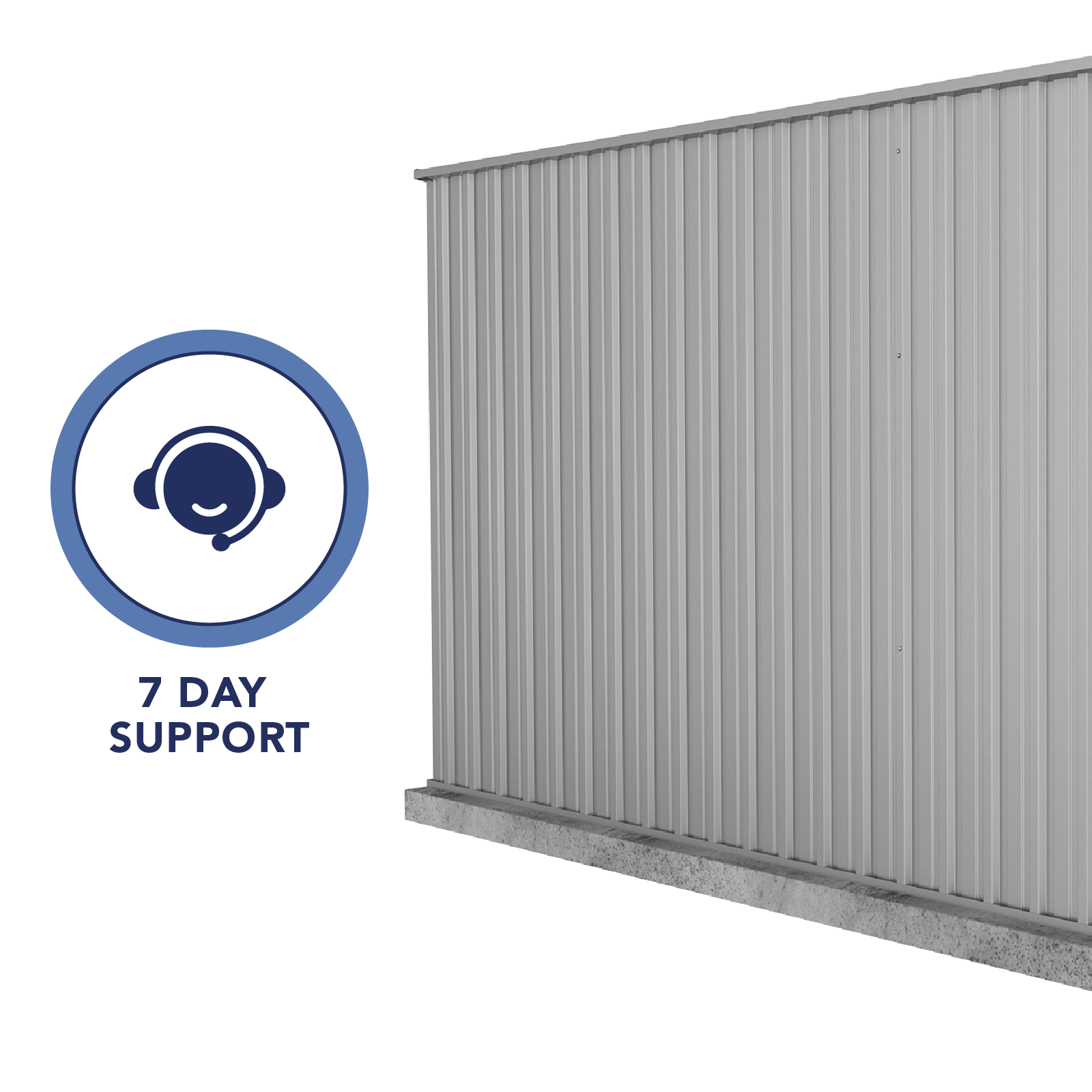 1.52mW x 3.00mD x 1.80mH Garden Shed Basic Single Door Zincalume