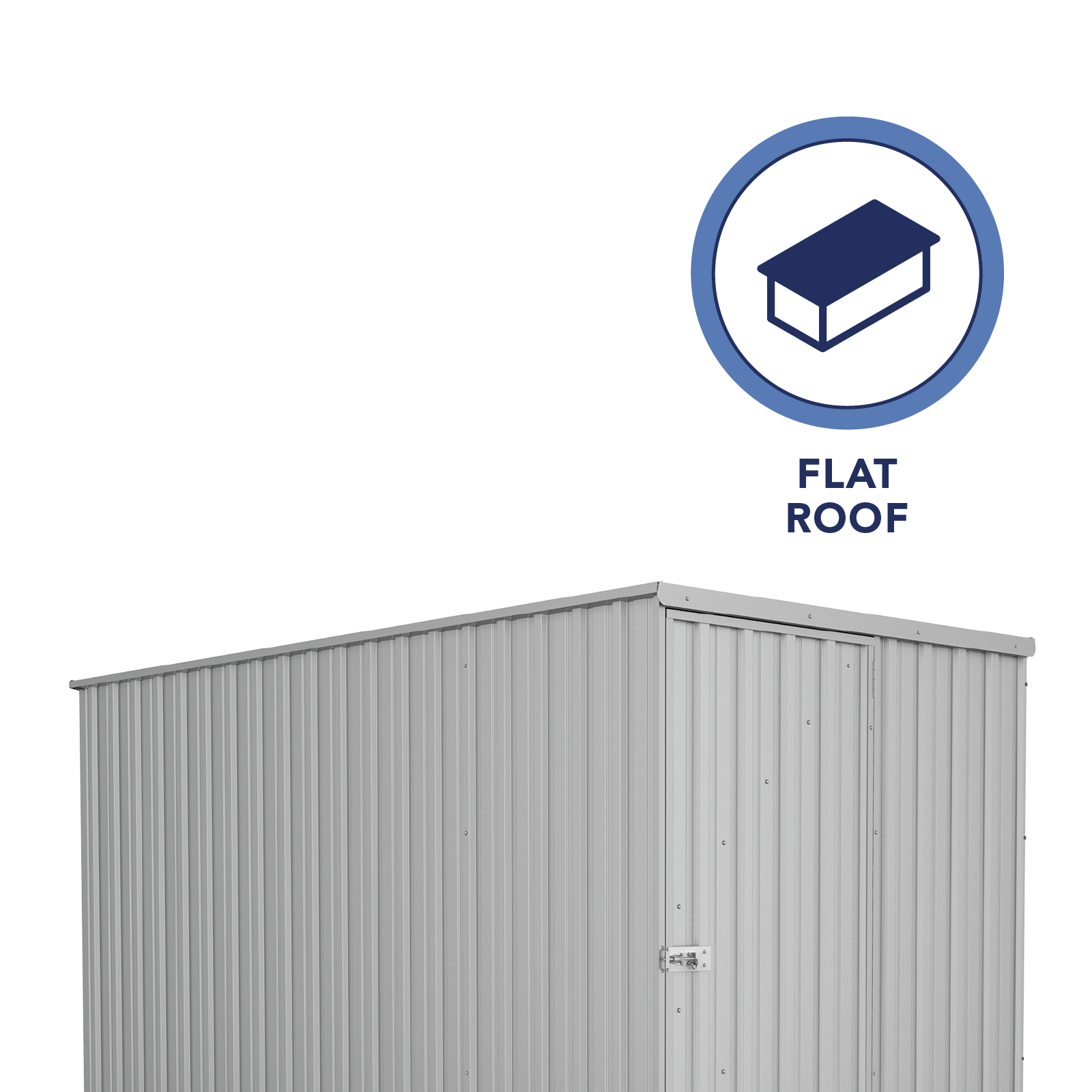 1.52mW x 3.00mD x 1.80mH Garden Shed Basic Single Door Zincalume
