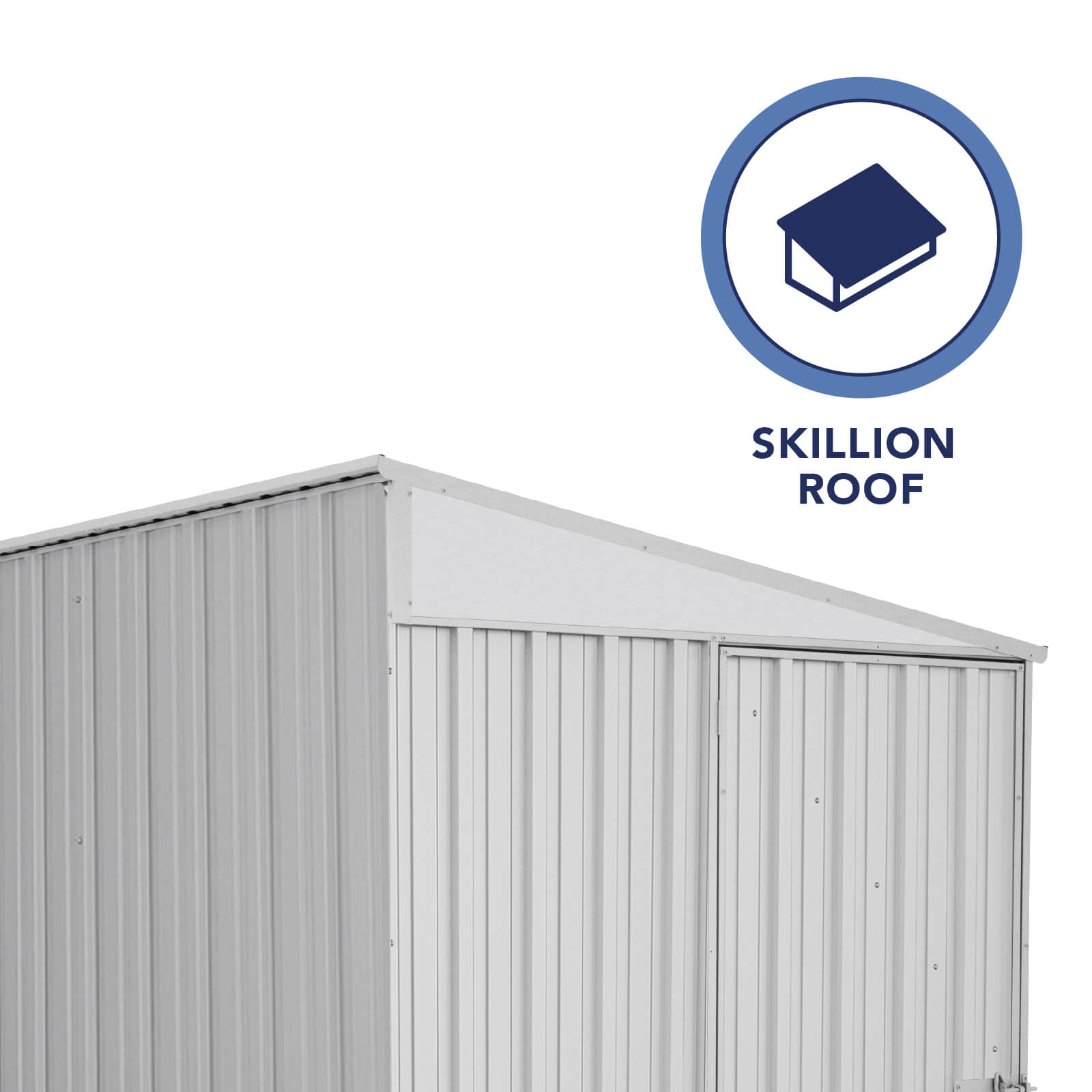 1.52mW x 3.00mD x 2.06mH Garden Shed Narrow Single Door Zincalume