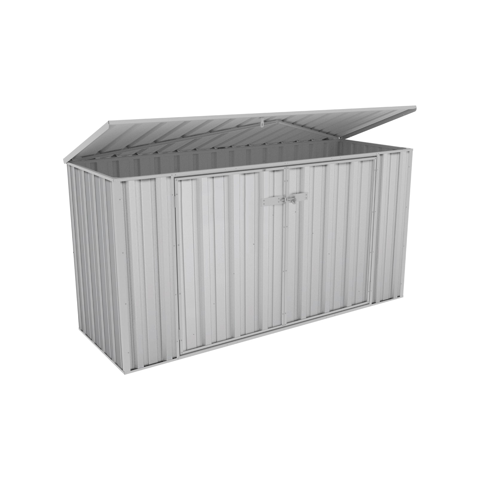 2.26mW x 0.78mD x 1.15mH Bin Cover Double Door Zincalume