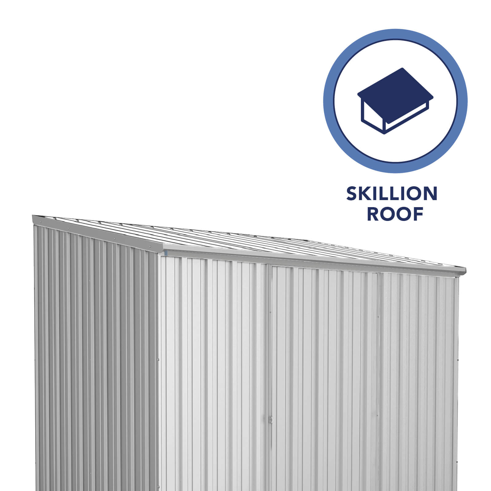2.26mW x 1.52mD x 2.08mH Garden Shed Ezislider Single Door Zincalume