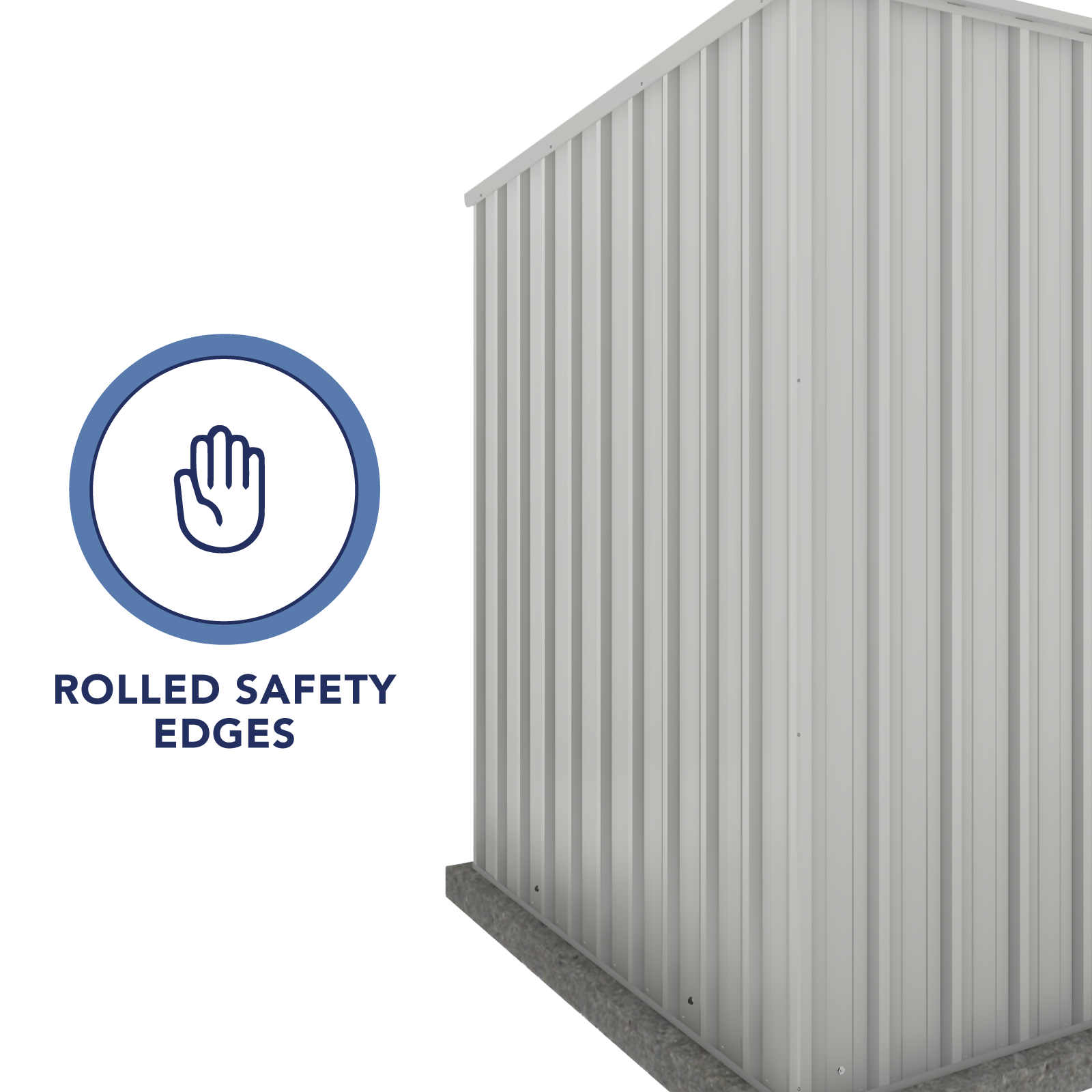 2.26mW x 1.52mD x 1.80mH Garden Shed Reverse Skillion Single Door Zincalume