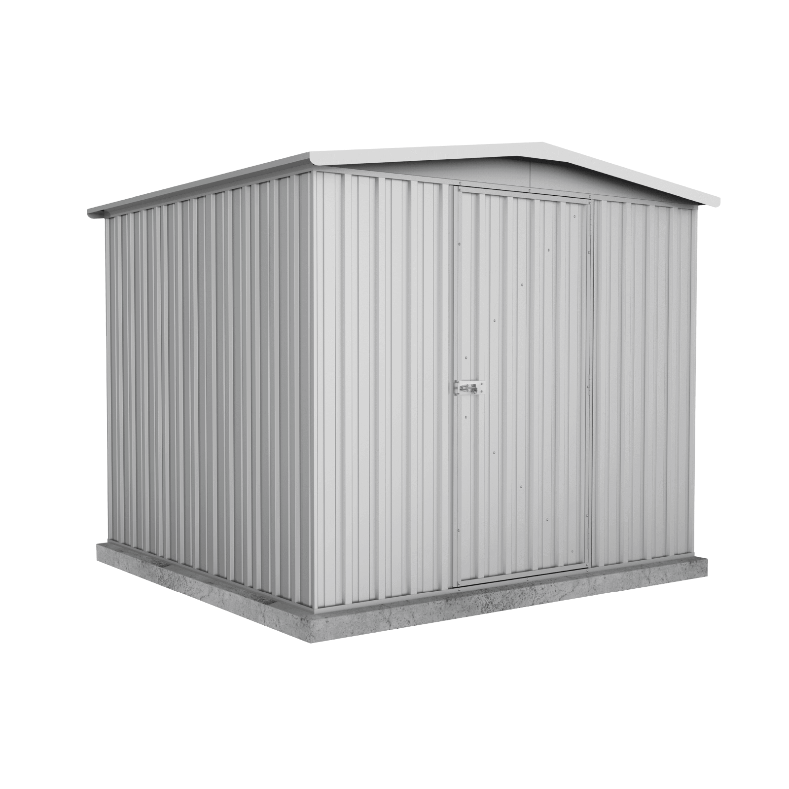 2.26mW x 2.18mD x 2.00mH Garden Shed Regent Single Door Zincalume