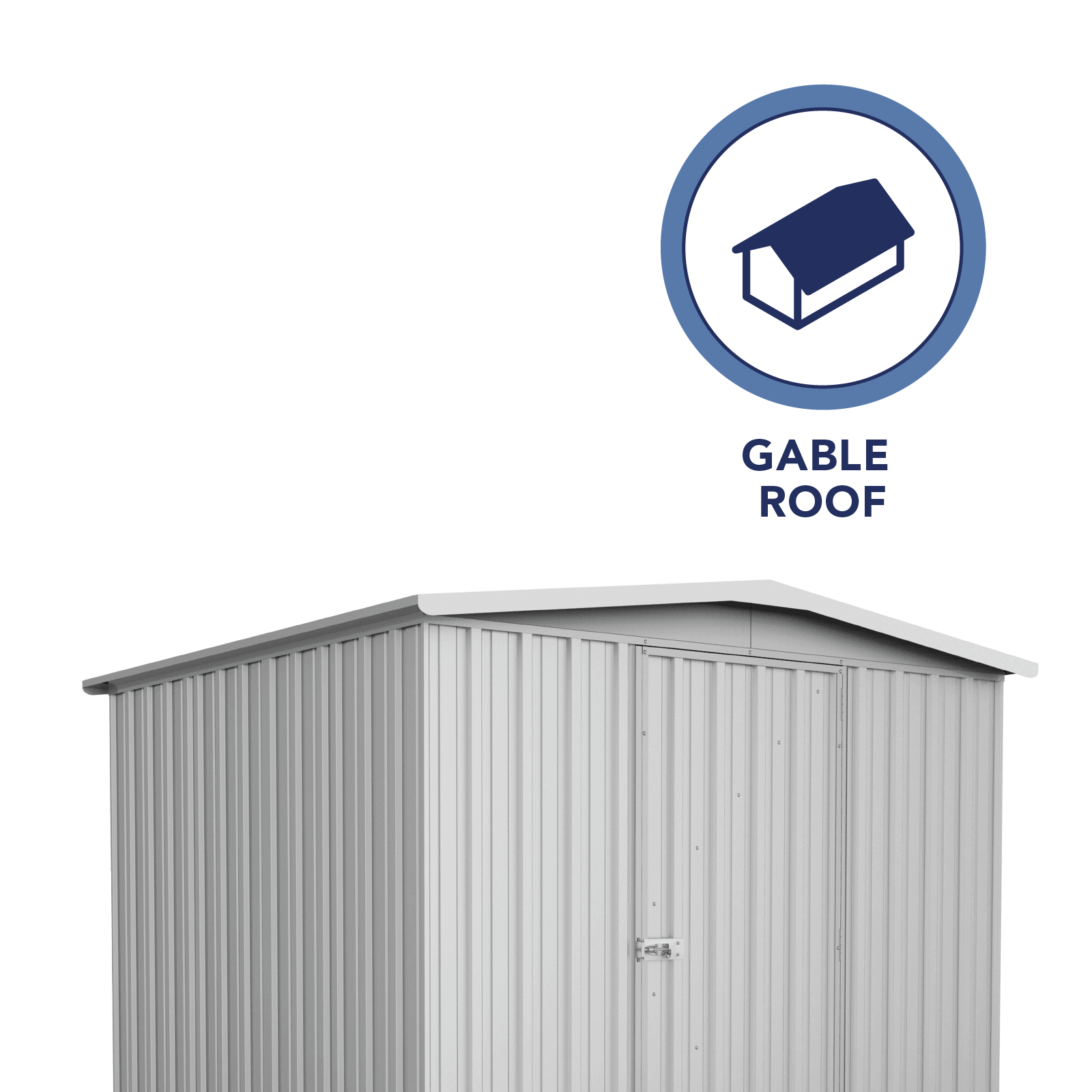 2.26mW x 2.18mD x 2.00mH Garden Shed Regent Single Door Zincalume