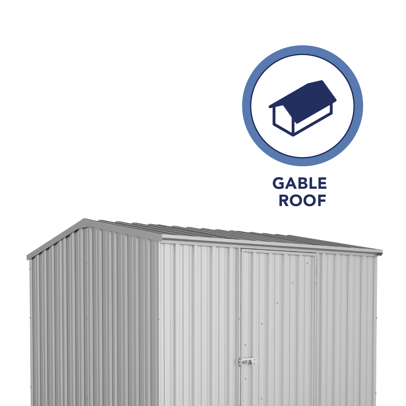2.26mW x 2.26mD x 2.00mH Garden Shed Premier Single Door Zincalume