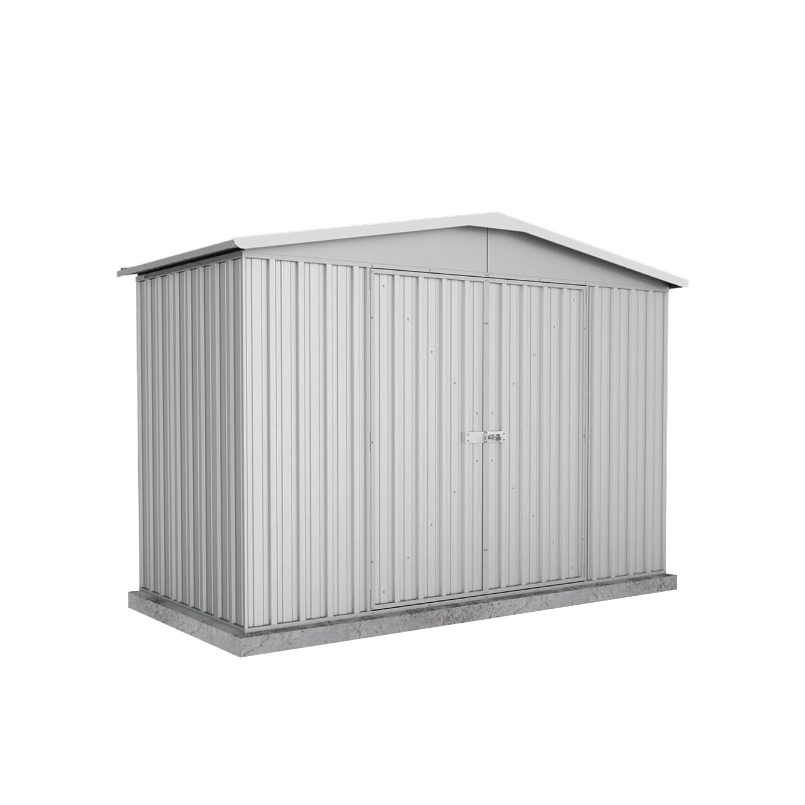 3.00mW x 1.44mD x 2.06mH Garden Shed Regent Double Door Zincalume