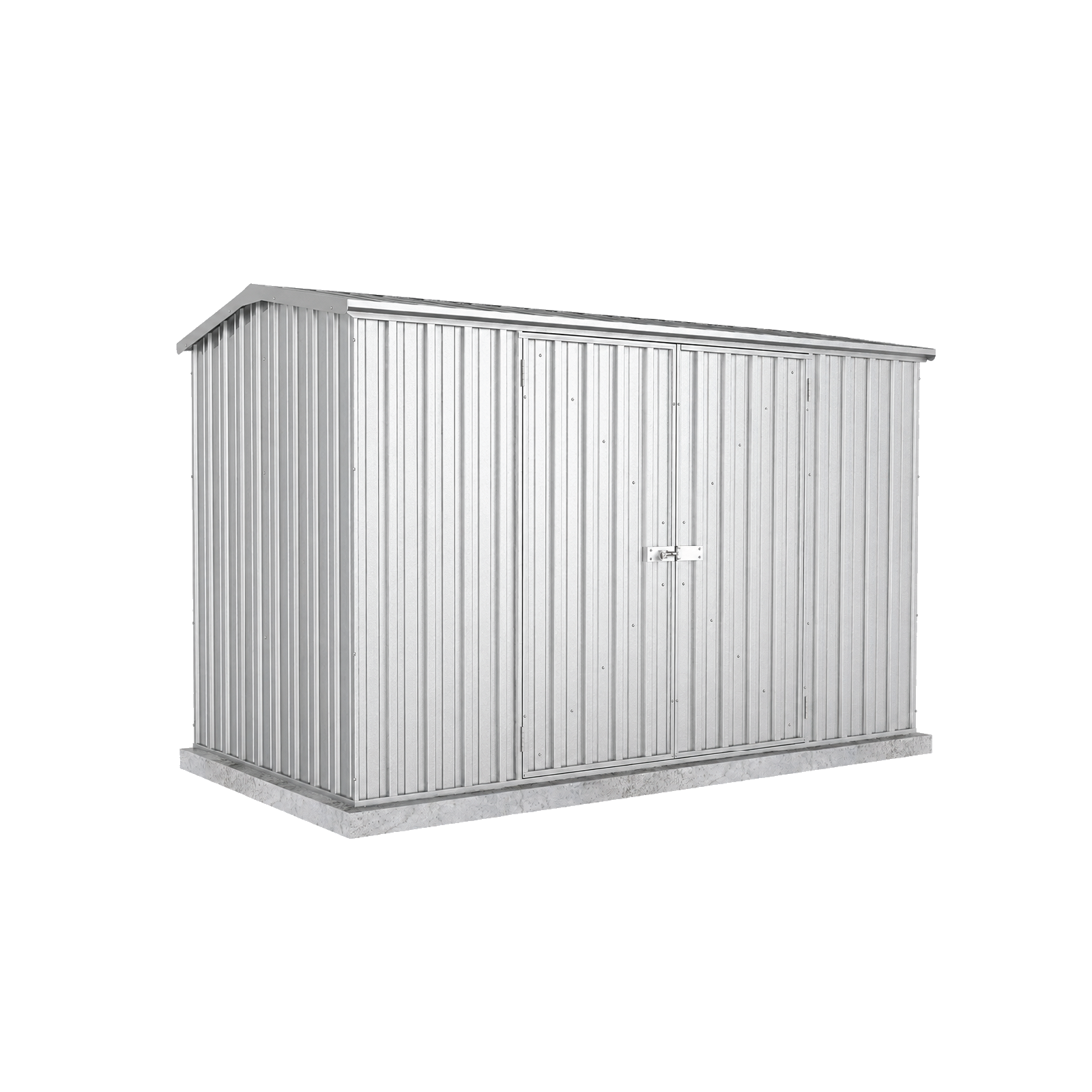 3.00mW x 1.52mD x 1.95mH Garden Shed Premier Double Door Zincalume