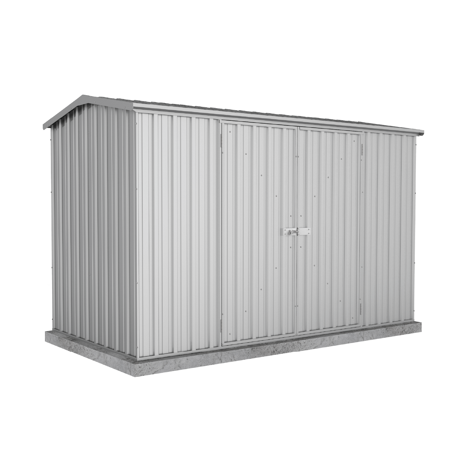 3.00mW x 1.52mD x 1.95mH Garden Shed Premier Double Door Zincalume