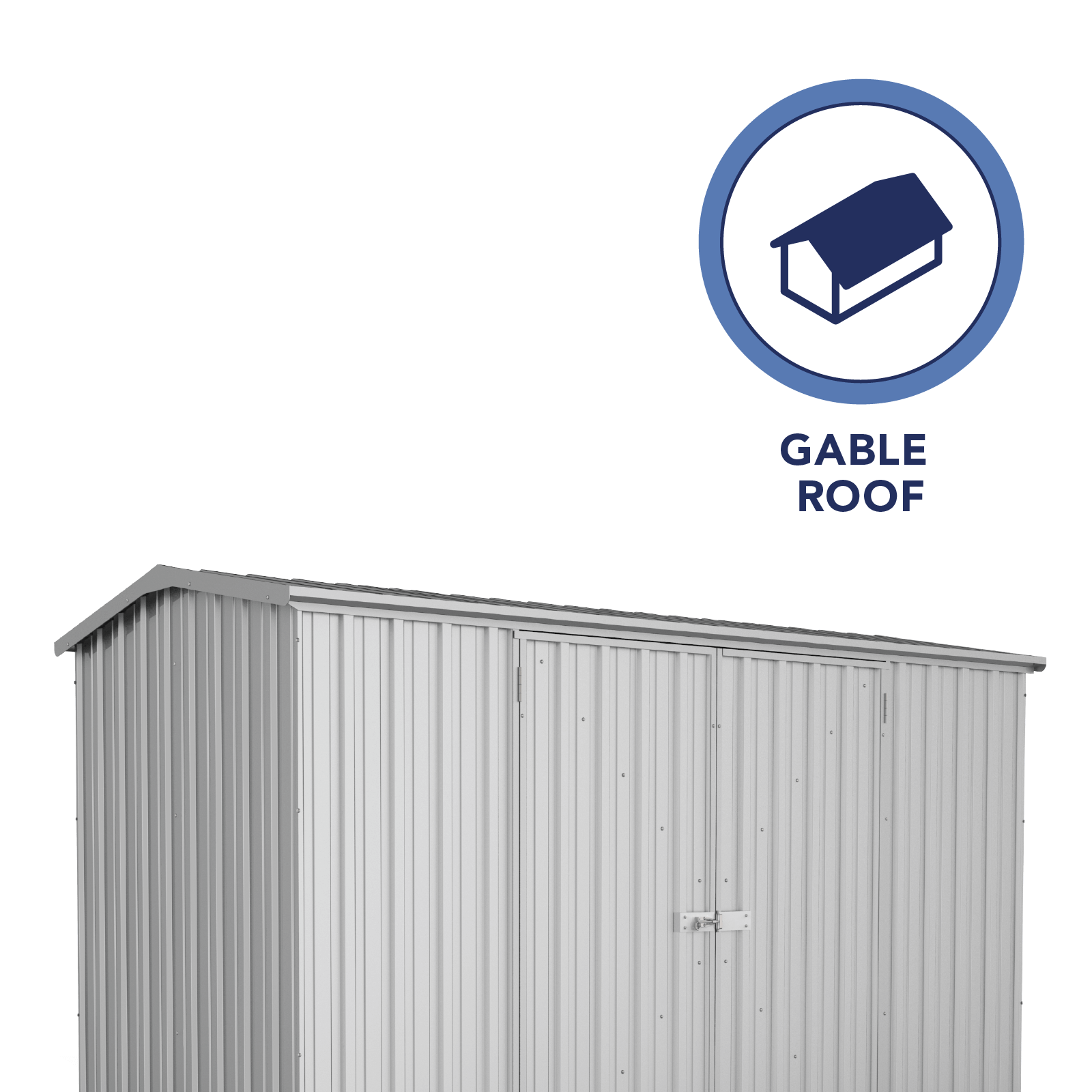 3.00mW x 1.52mD x 1.95mH Garden Shed Premier Double Door Zincalume