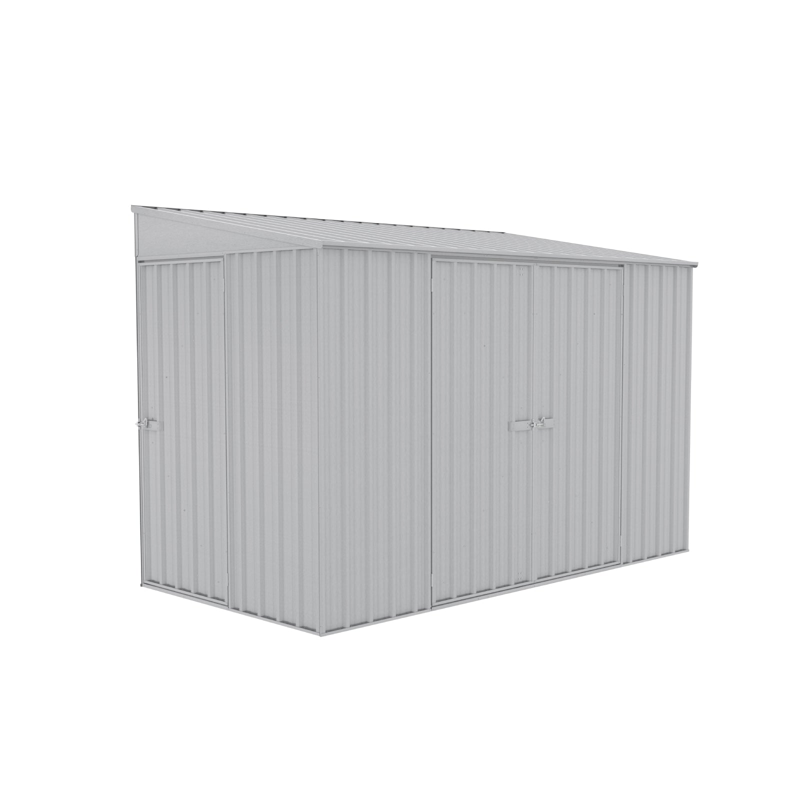 3.00mW x 1.52mD x 2.08mH Bike Shed Three Door Zincalume
