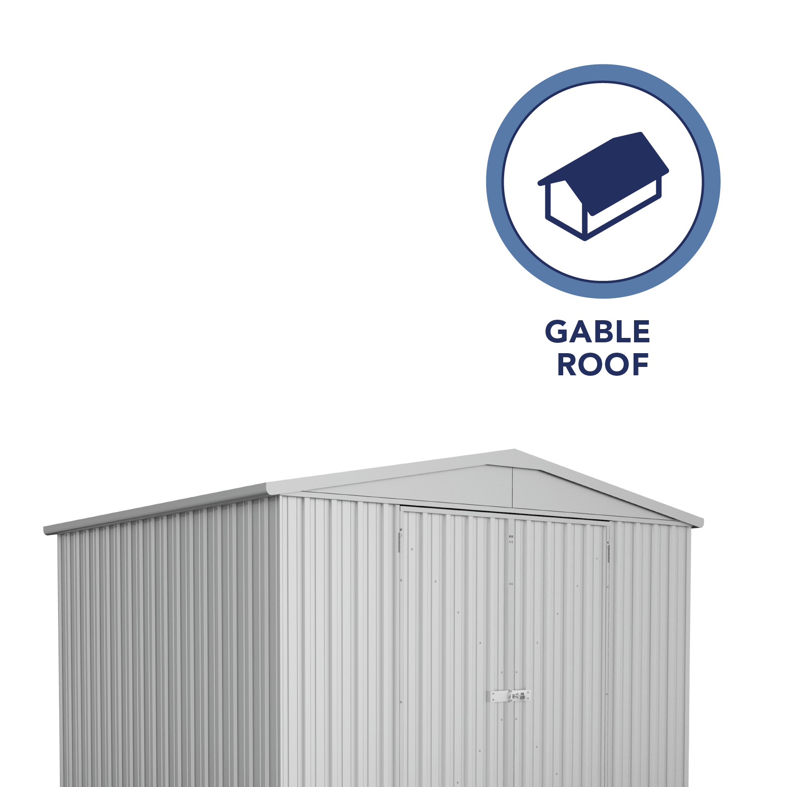 3.00mW x 2.92mD x 2.30mH Garden Shed Highlander Double Door Zincalume