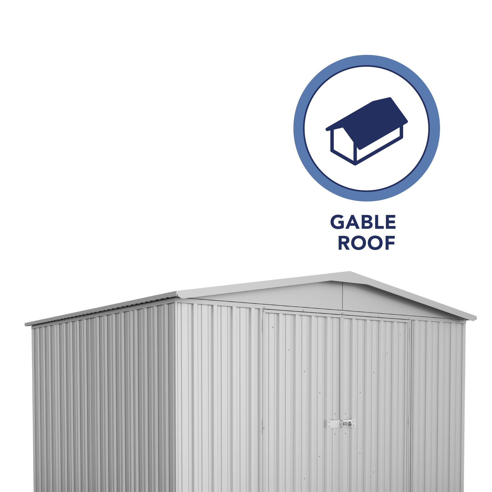 3.00mW x 2.92mD x 2.06mH Garden Shed Regent Double Door Zincalume