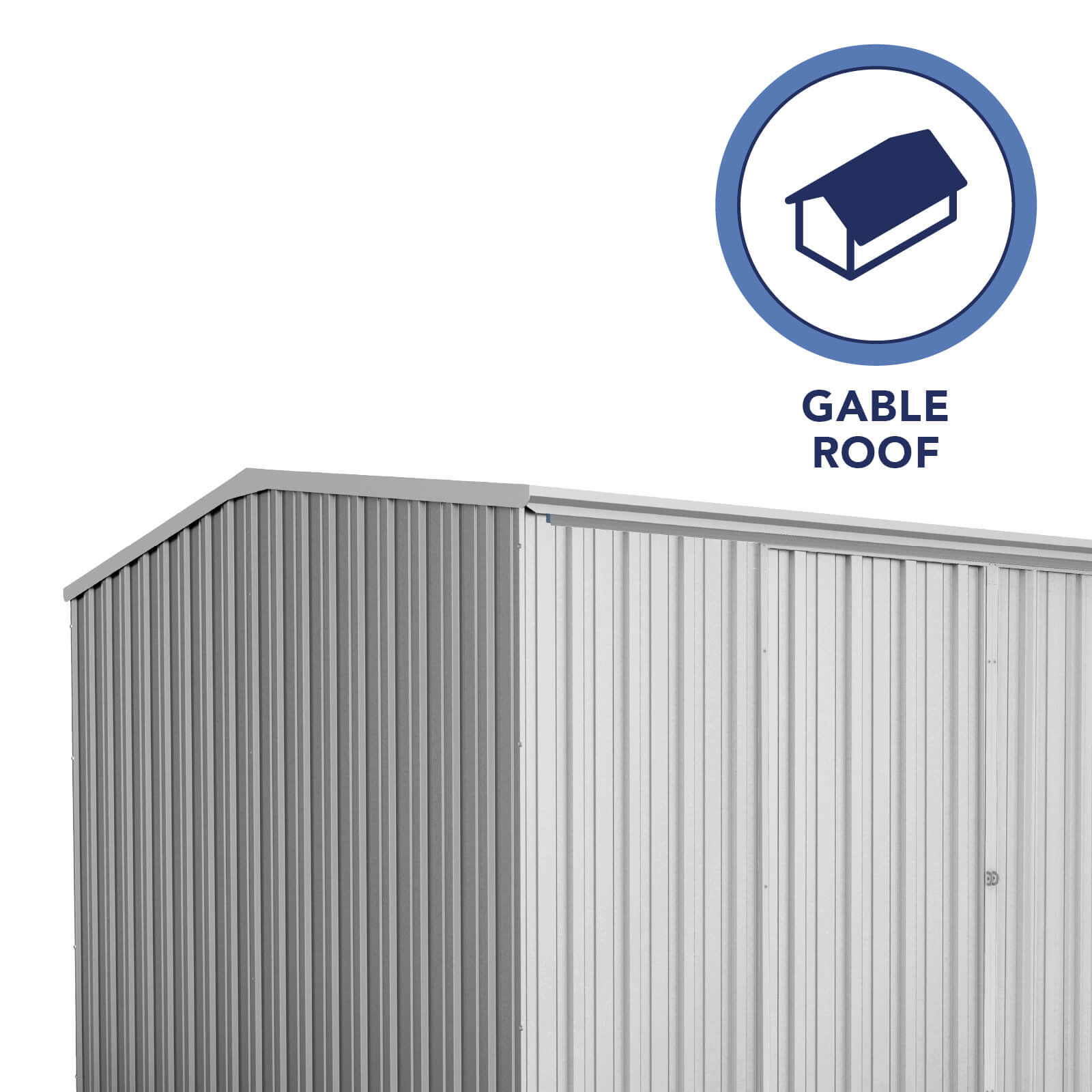 3.00mW x 3.00mD x 2.06mH Garden Shed Ezislider Double Door Zincalume
