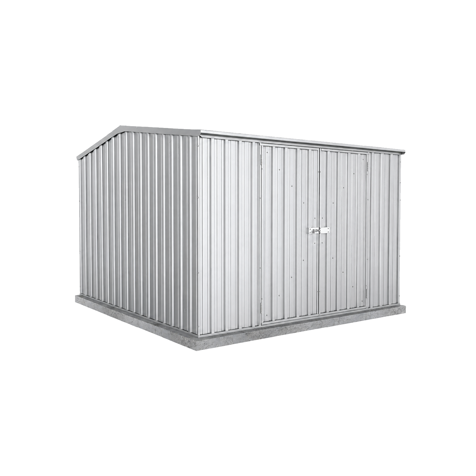 3.00mW x 3.00mD x 2.06mH Garden Shed Premier Double Door Zincalume