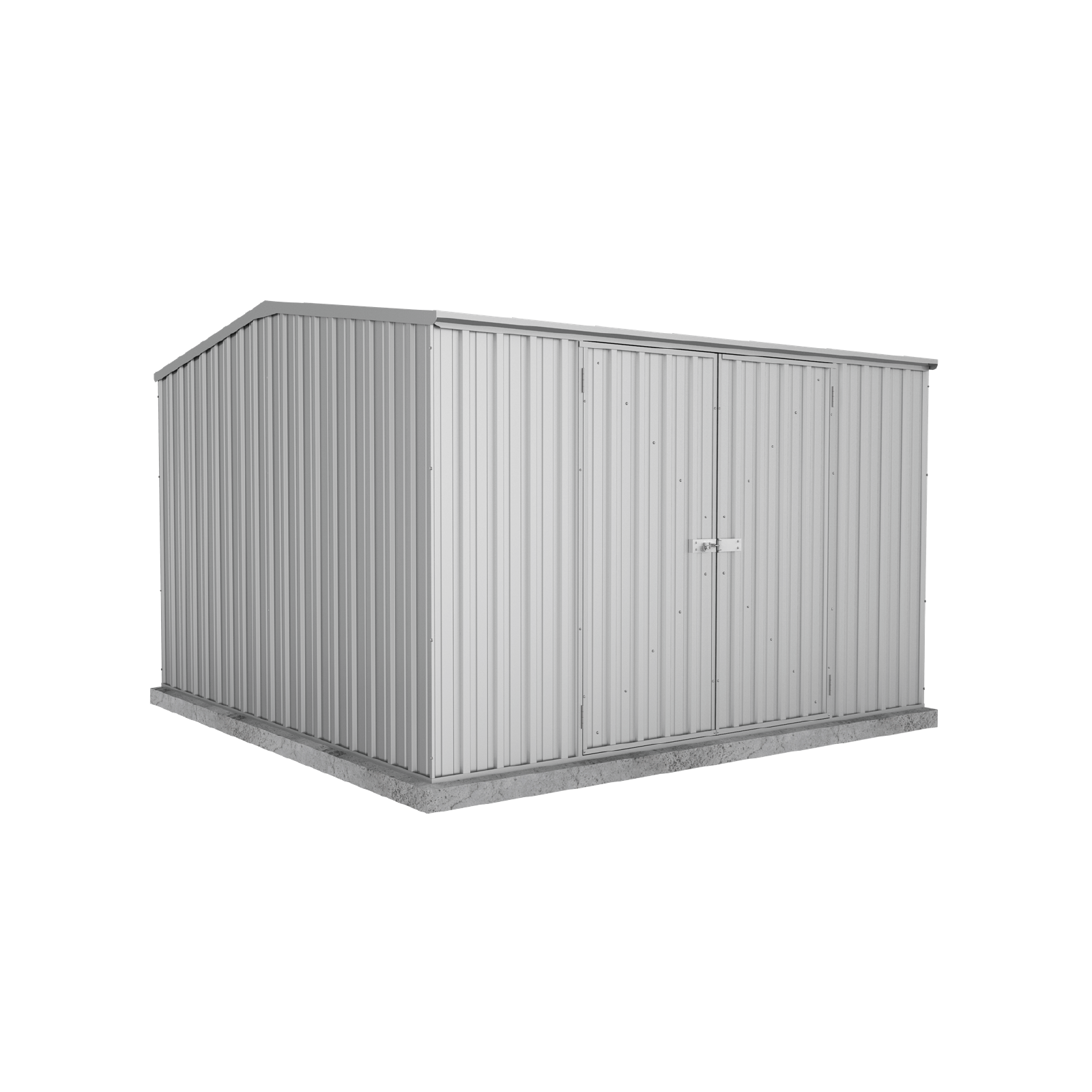 3.00mW x 3.00mD x 2.06mH Garden Shed Premier Double Door Zincalume