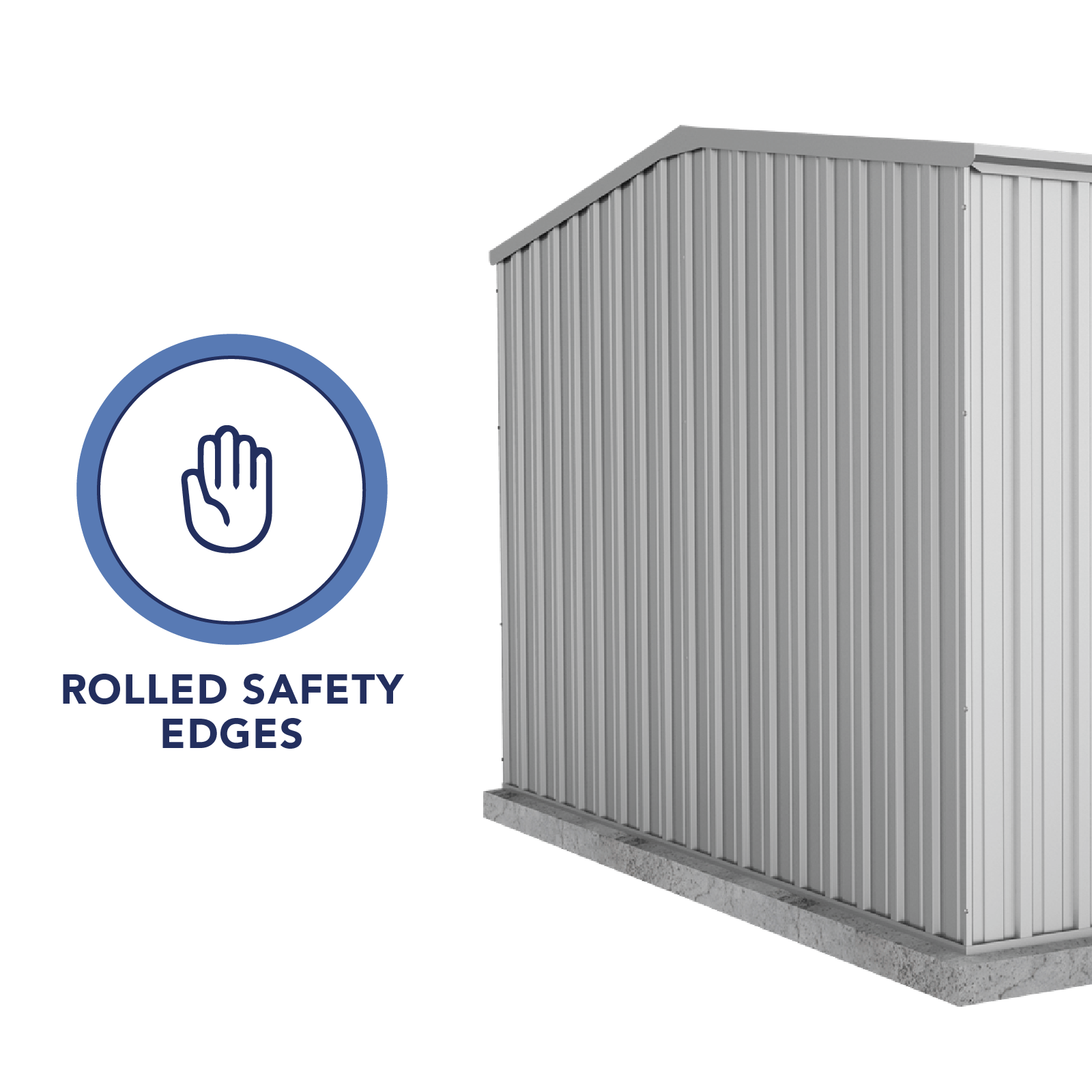 3.00mW x 3.00mD x 2.06mH Garden Shed Premier Double Door Zincalume