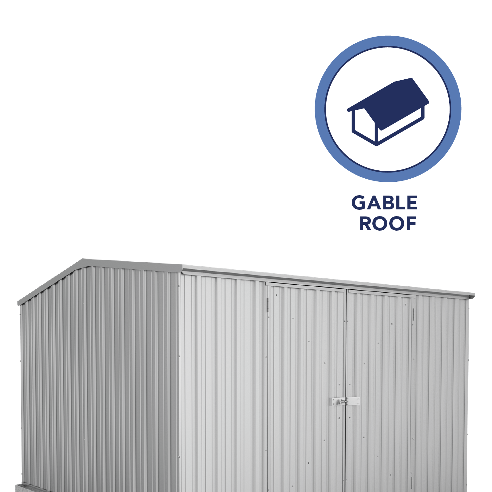 3.00mW x 3.00mD x 2.06mH Garden Shed Premier Double Door Zincalume