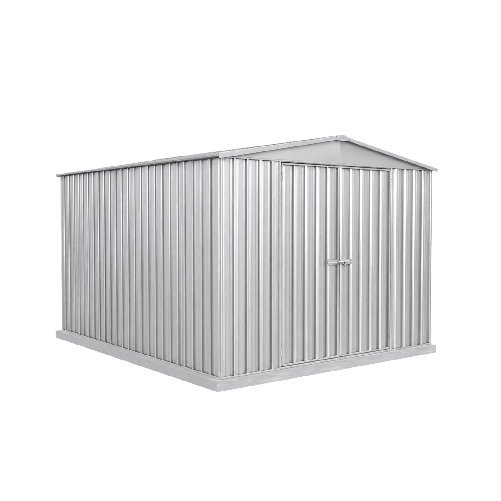 3.00mW x 3.66mD x 2.30mH Garden Shed Highlander Double Door Zincalume