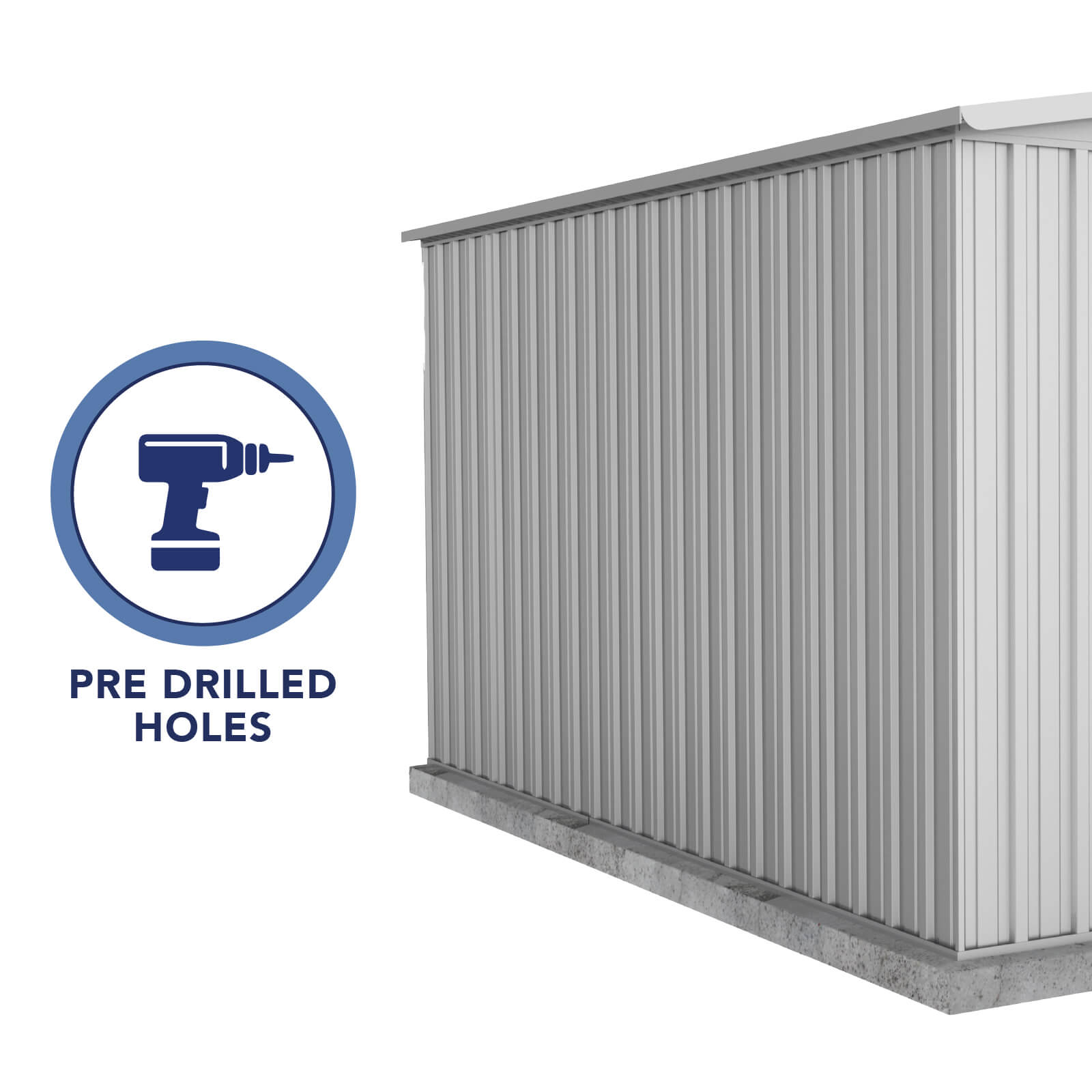 3.00mW x 3.66mD x 2.06mH Garden Shed Regent Single Door Zincalume