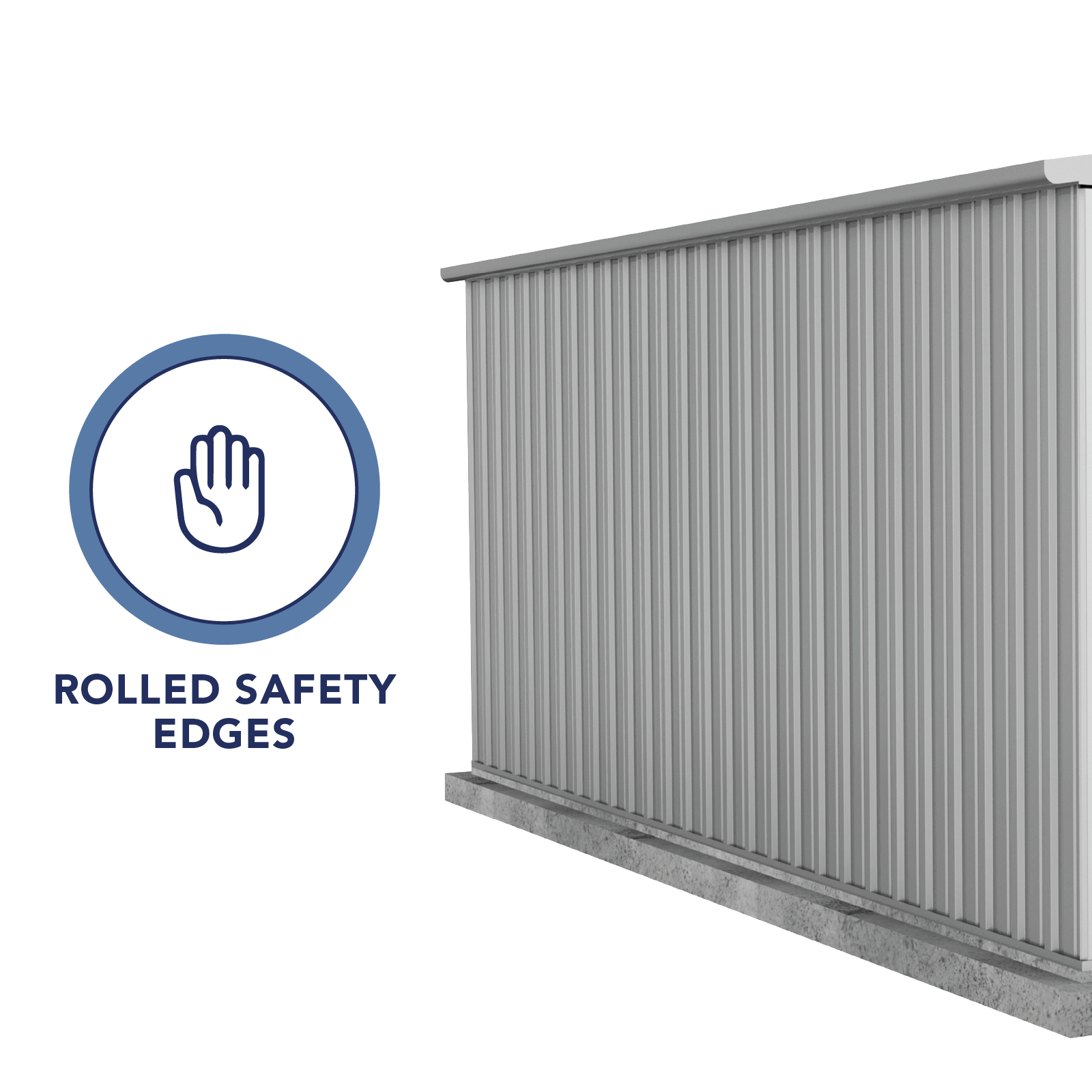 3.00mW x 4.48mD x 2.06mH Garden Shed Utility Double Door Zincalume