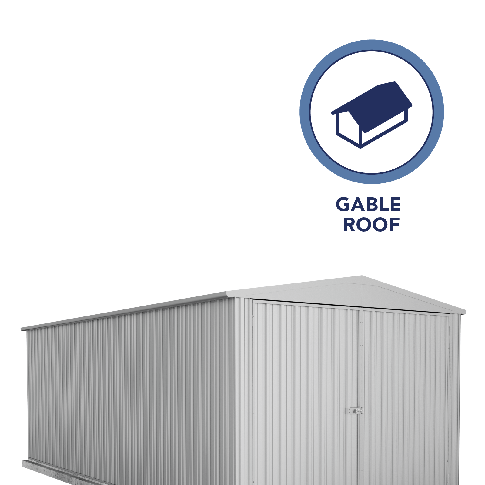 3.00mW x 5.96mD x 2.30mH Garden Shed Highlander Three Door Zincalume